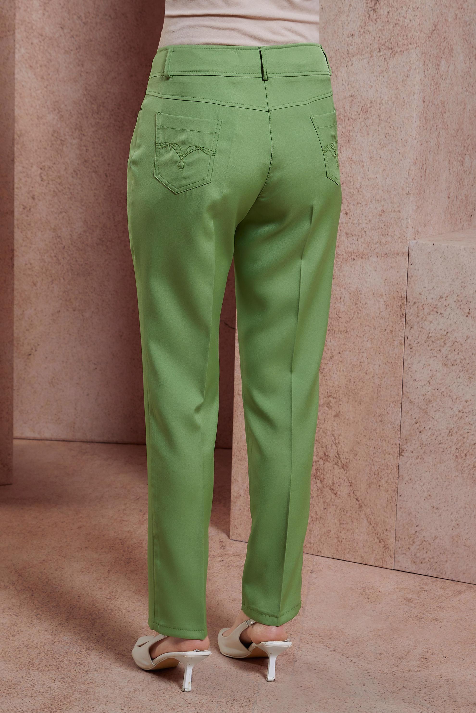 Tesettür giyim YEŞİL DAR PAÇA PANTOLON 70715