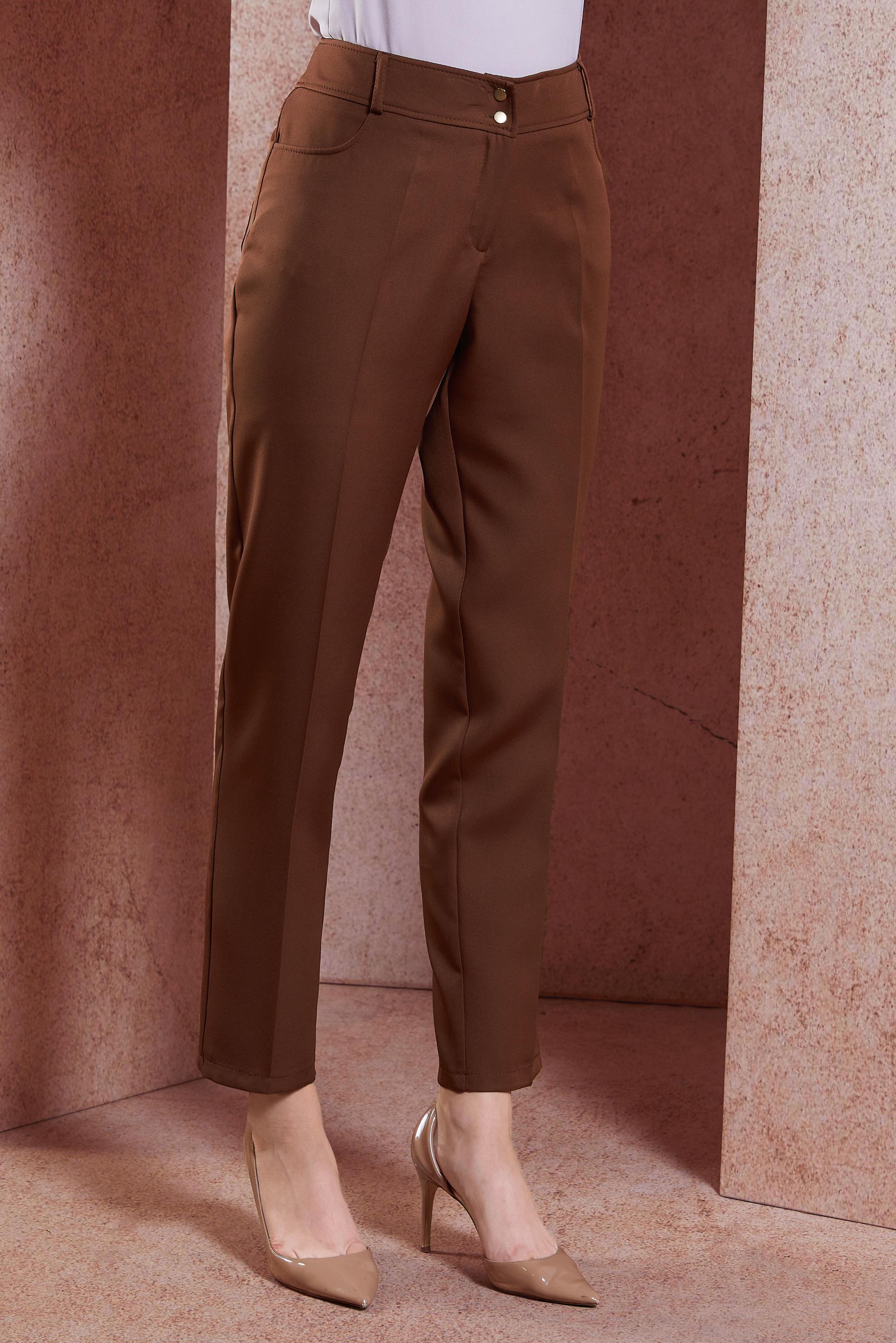 Tesettür giyim KAHVE DAR PAÇA PANTOLON 70715