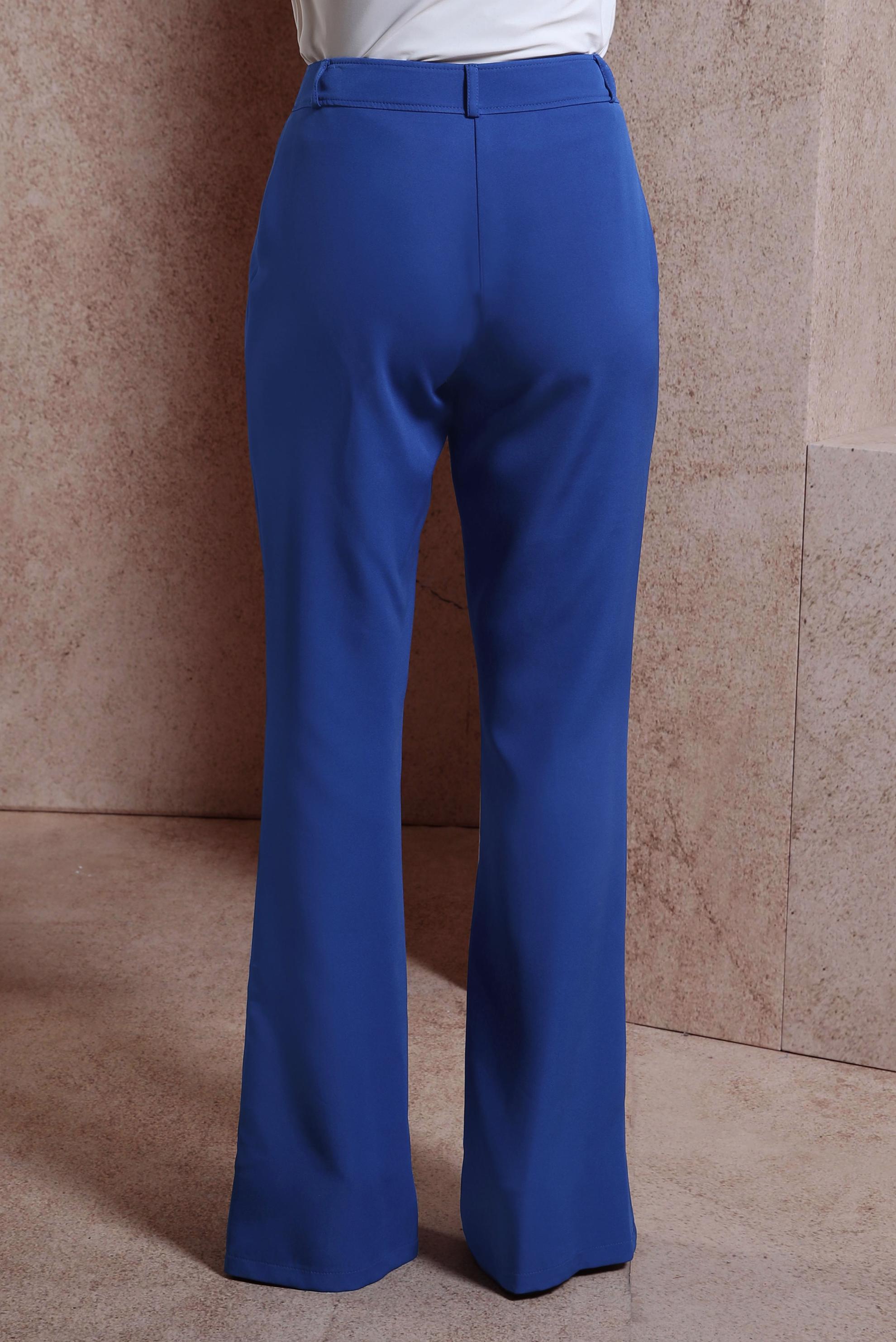 Tesettür giyim MAVİ YIRTMAÇ DETAYLI PANTOLON 70716