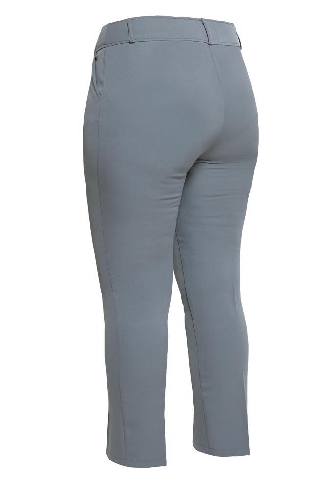 Tesettür giyim GRİ DAR PAÇA BÜYÜK BEDEN PANTOLON 70717 - ALVİNA