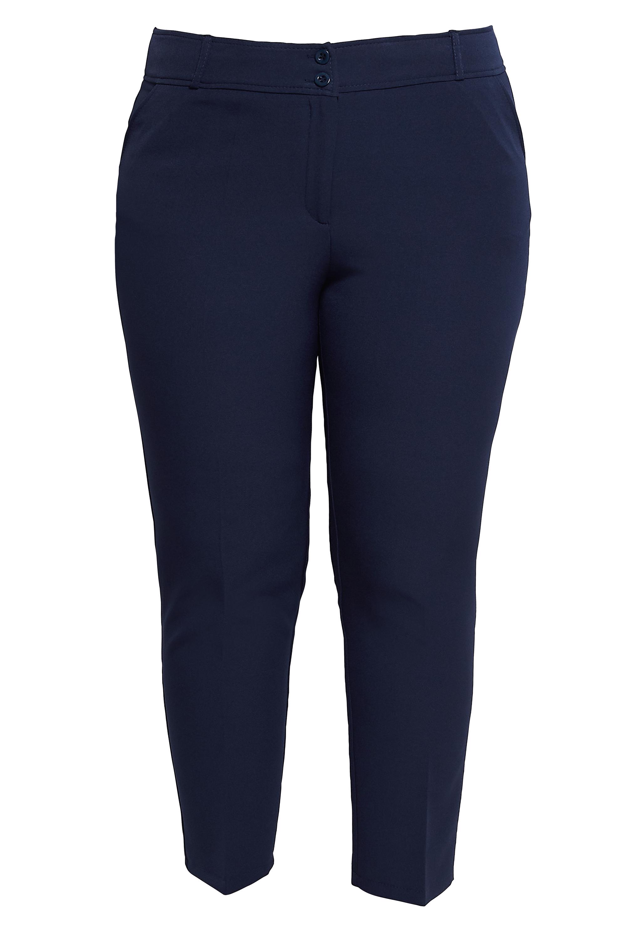 Vêtements hijab BLEU MARINE PANTALON JAMBES SKINNY GRANDE TAILLE 70717