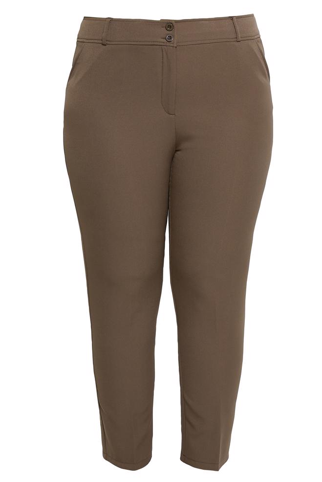 Tesettür giyim VİZON DAR PAÇA BÜYÜK BEDEN PANTOLON 70717 - ALVİNA