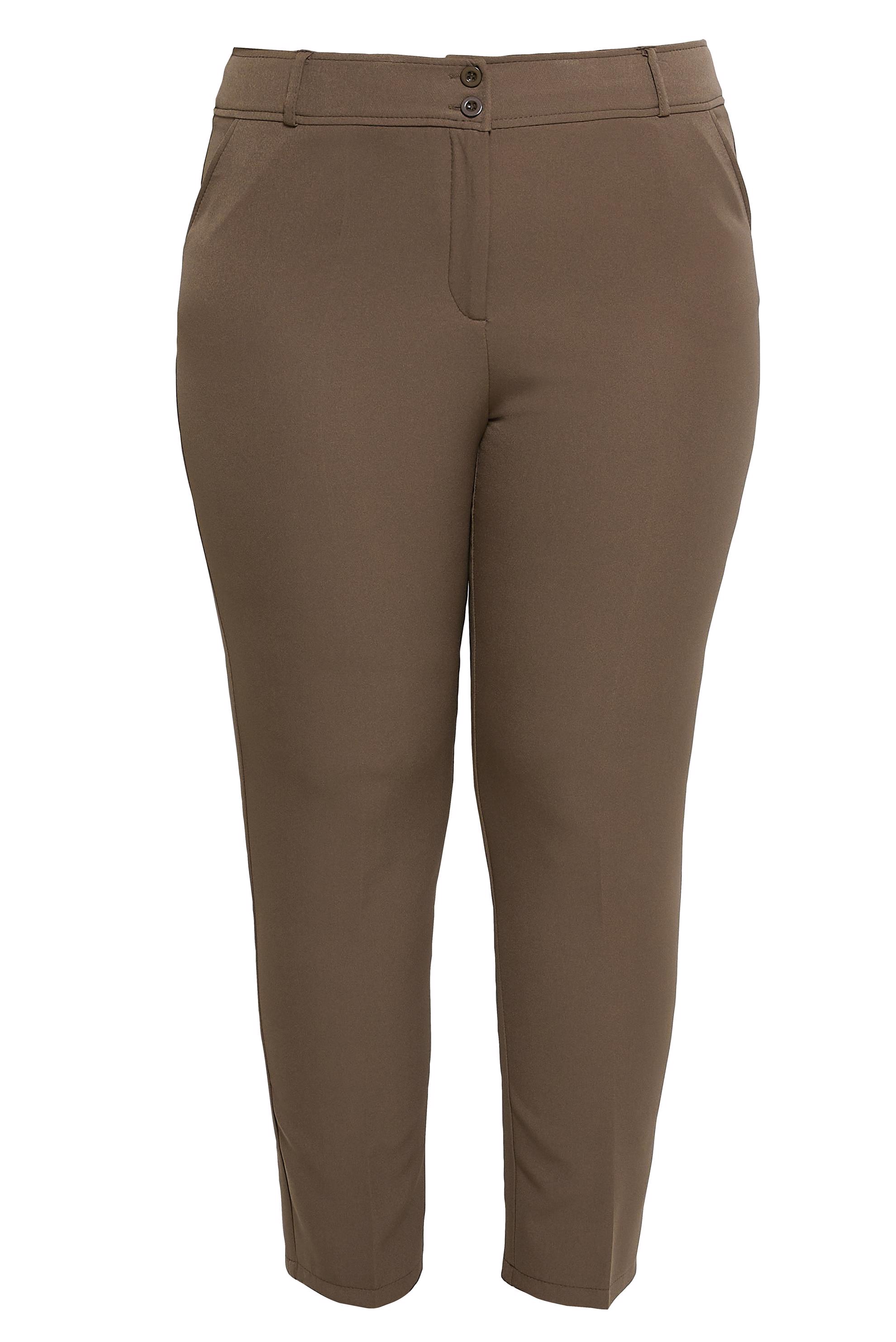 Tesettür giyim VİZON DAR PAÇA BÜYÜK BEDEN PANTOLON 70717