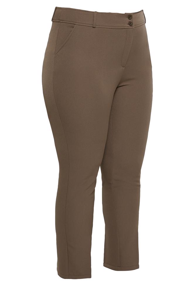 Tesettür giyim VİZON DAR PAÇA BÜYÜK BEDEN PANTOLON 70717 - ALVİNA