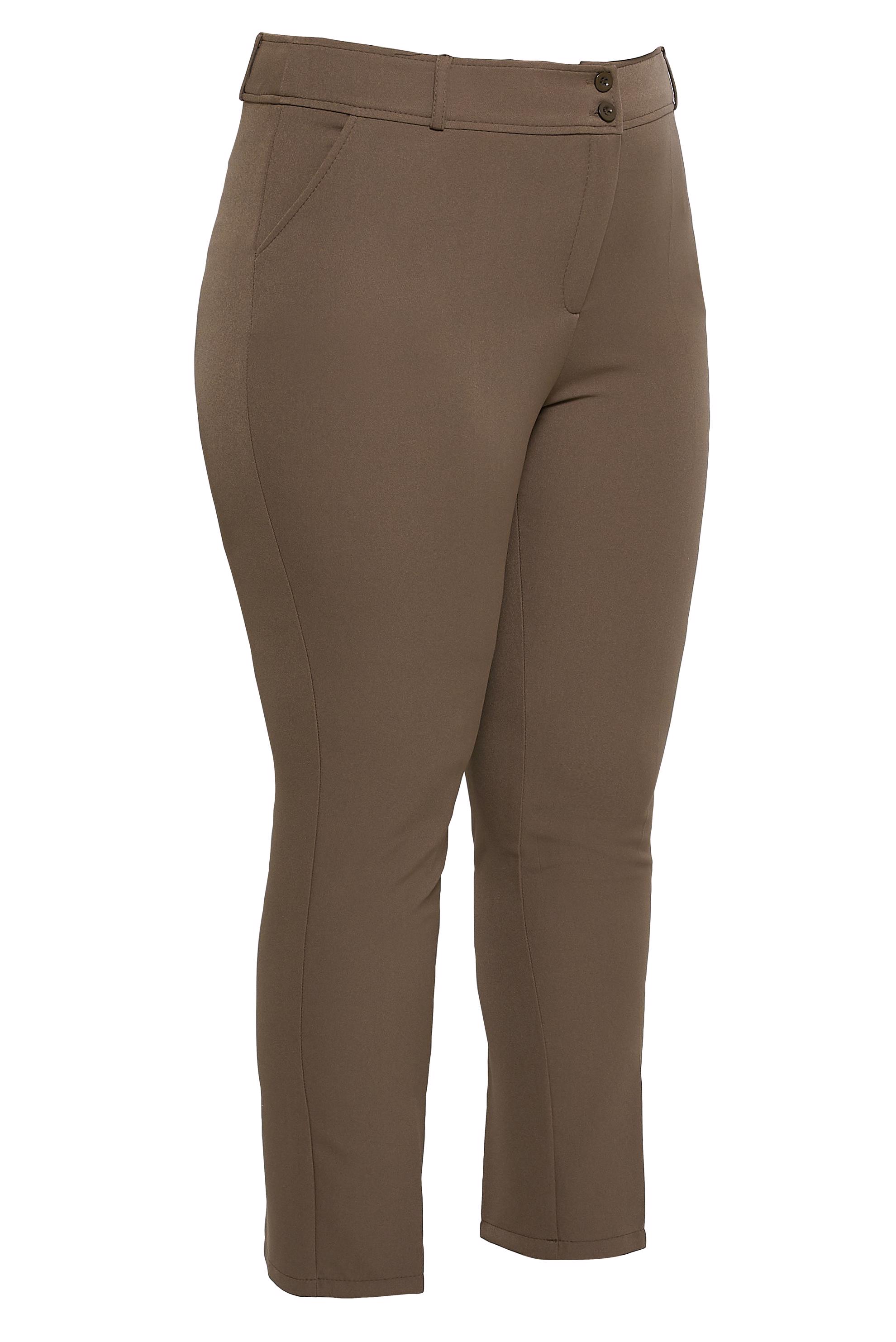 Tesettür giyim VİZON DAR PAÇA BÜYÜK BEDEN PANTOLON 70717