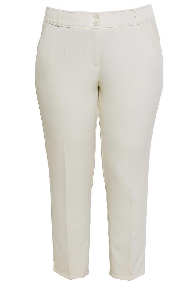 Vêtements hijab ÉCRUE PANTALON JAMBES SKINNY GRANDE TAILLE 70717 - ALVİNA