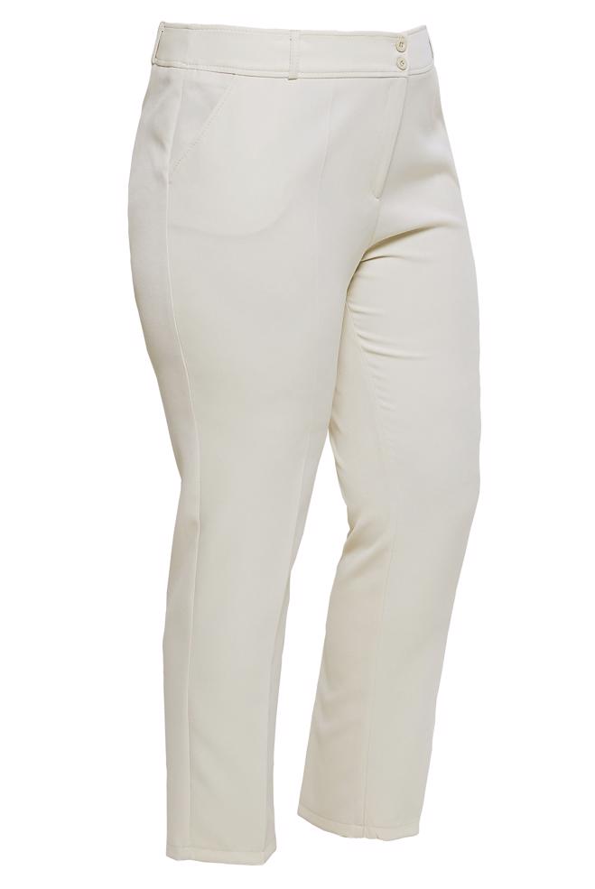 Vêtements hijab ÉCRUE PANTALON JAMBES SKINNY GRANDE TAILLE 70717 - ALVİNA