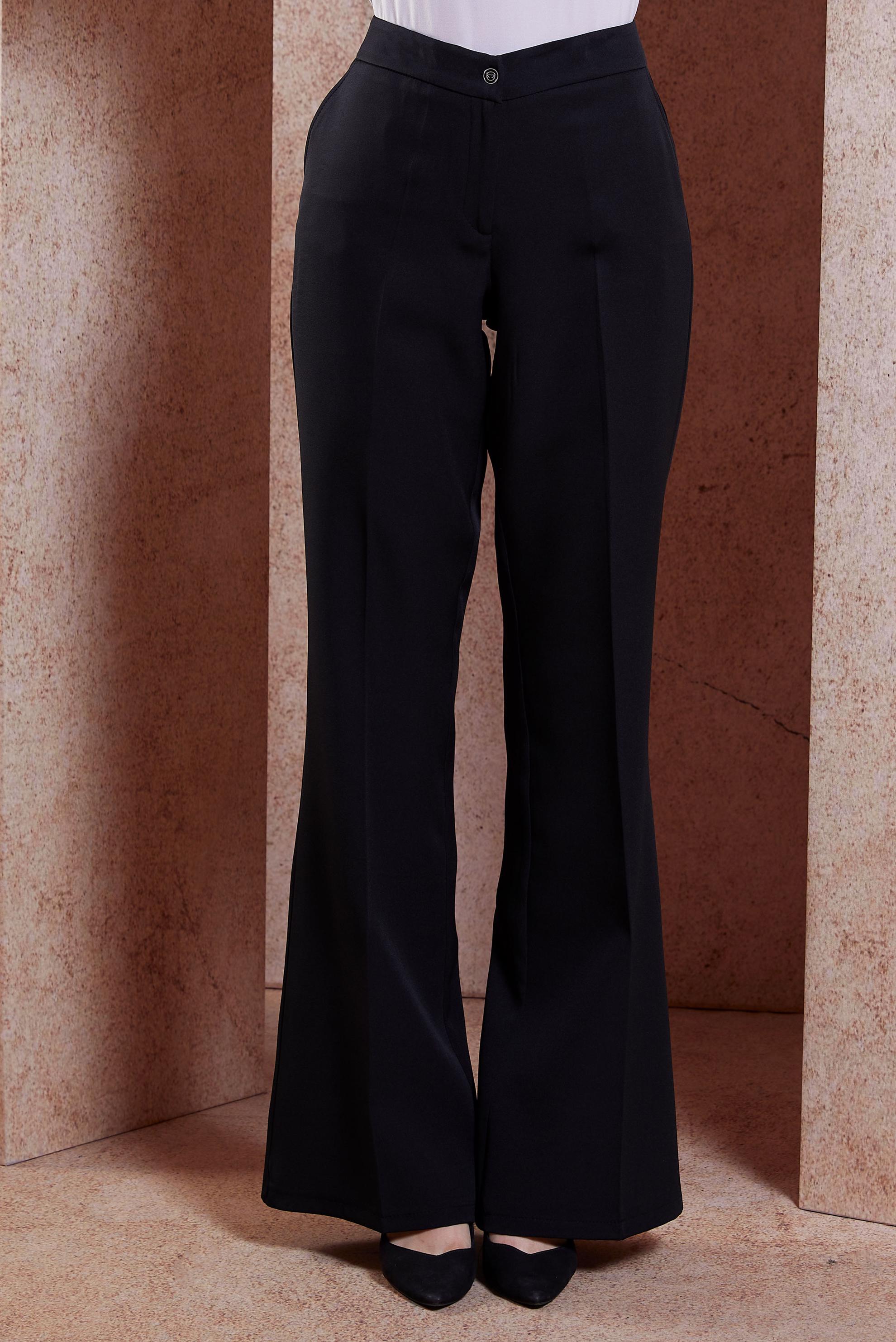 Tesettür giyim SİYAH İSPANYOL PAÇA PANTOLON 70718