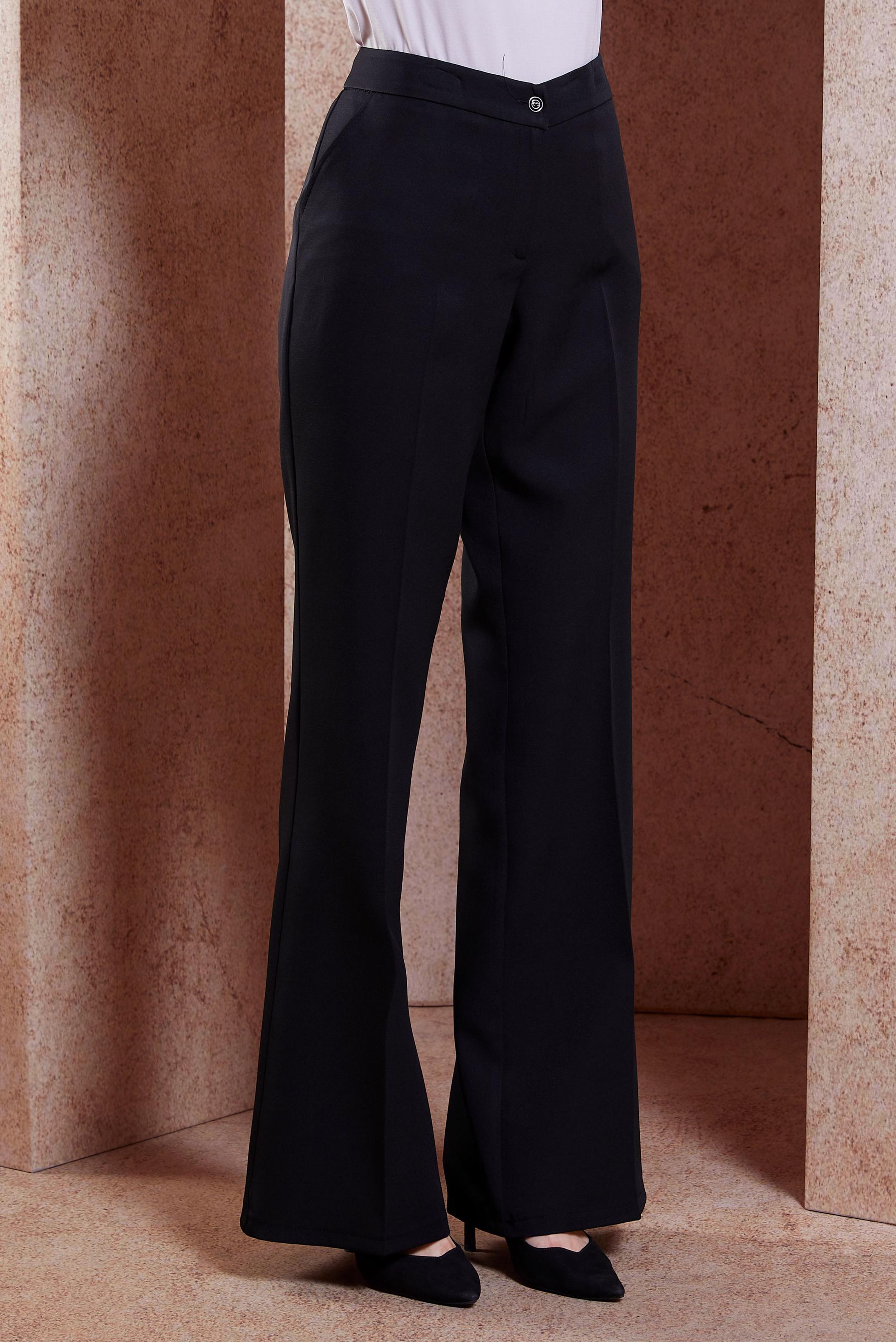 Tesettür giyim SİYAH İSPANYOL PAÇA PANTOLON 70718