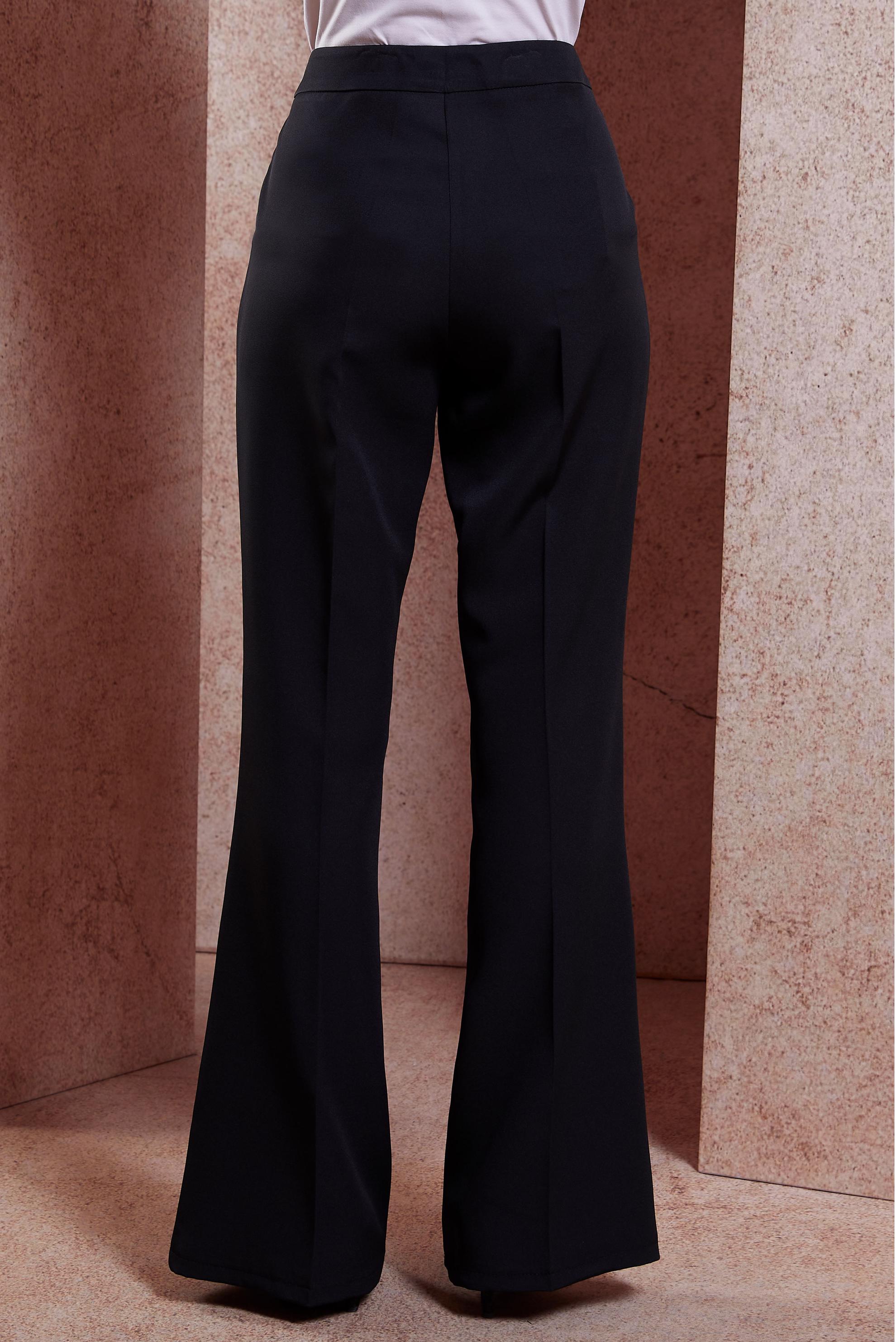 Tesettür giyim SİYAH İSPANYOL PAÇA PANTOLON 70718