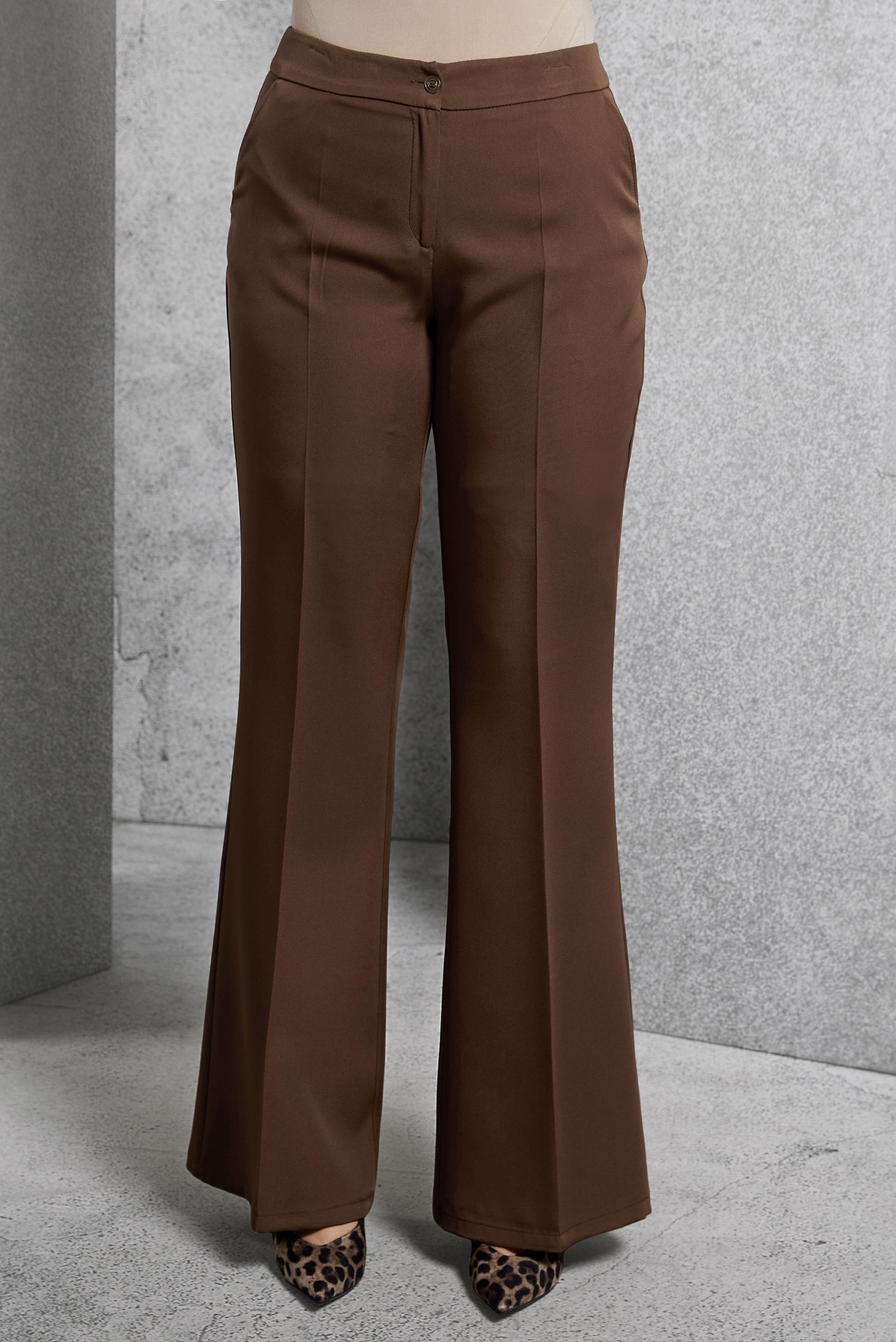 Tesettür giyim KAHVE İSPANYOL PAÇA PANTOLON 70718