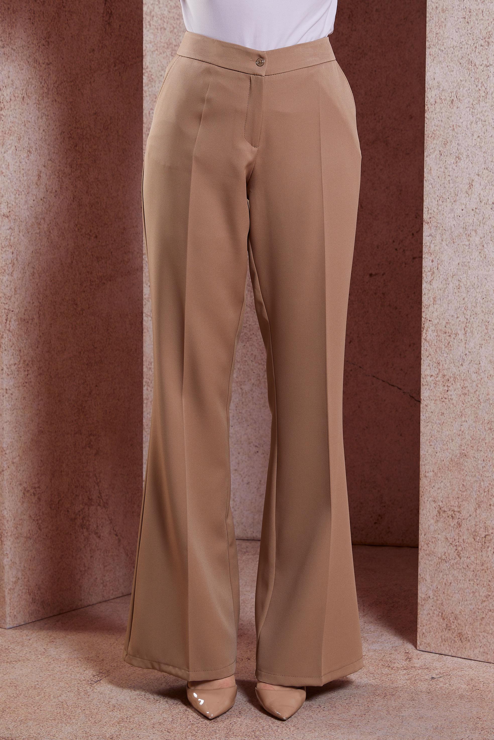 Tesettür giyim KAHVE İSPANYOL PAÇA PANTOLON 70718