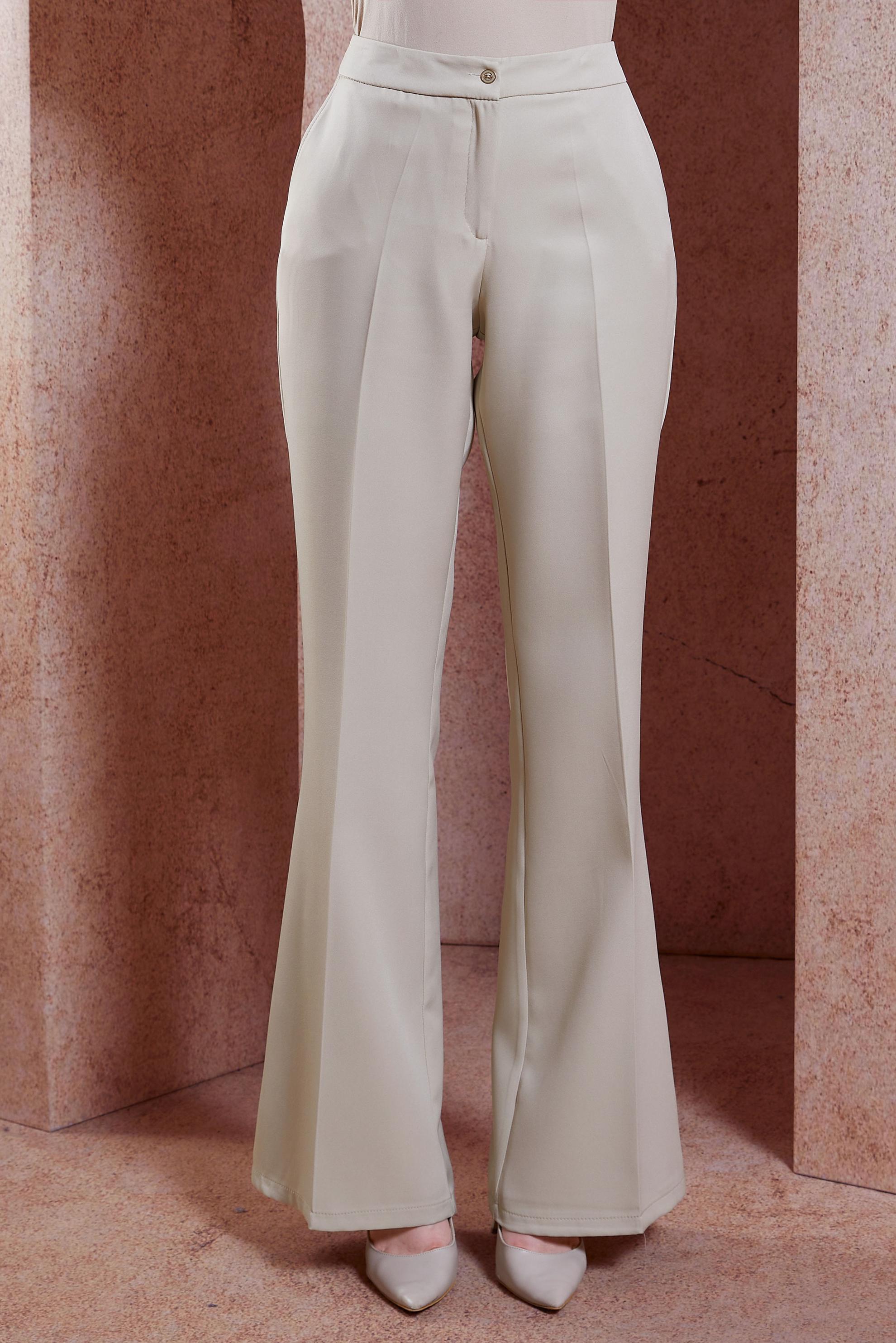 Tesettür giyim BEJ İSPANYOL PAÇA PANTOLON 70718