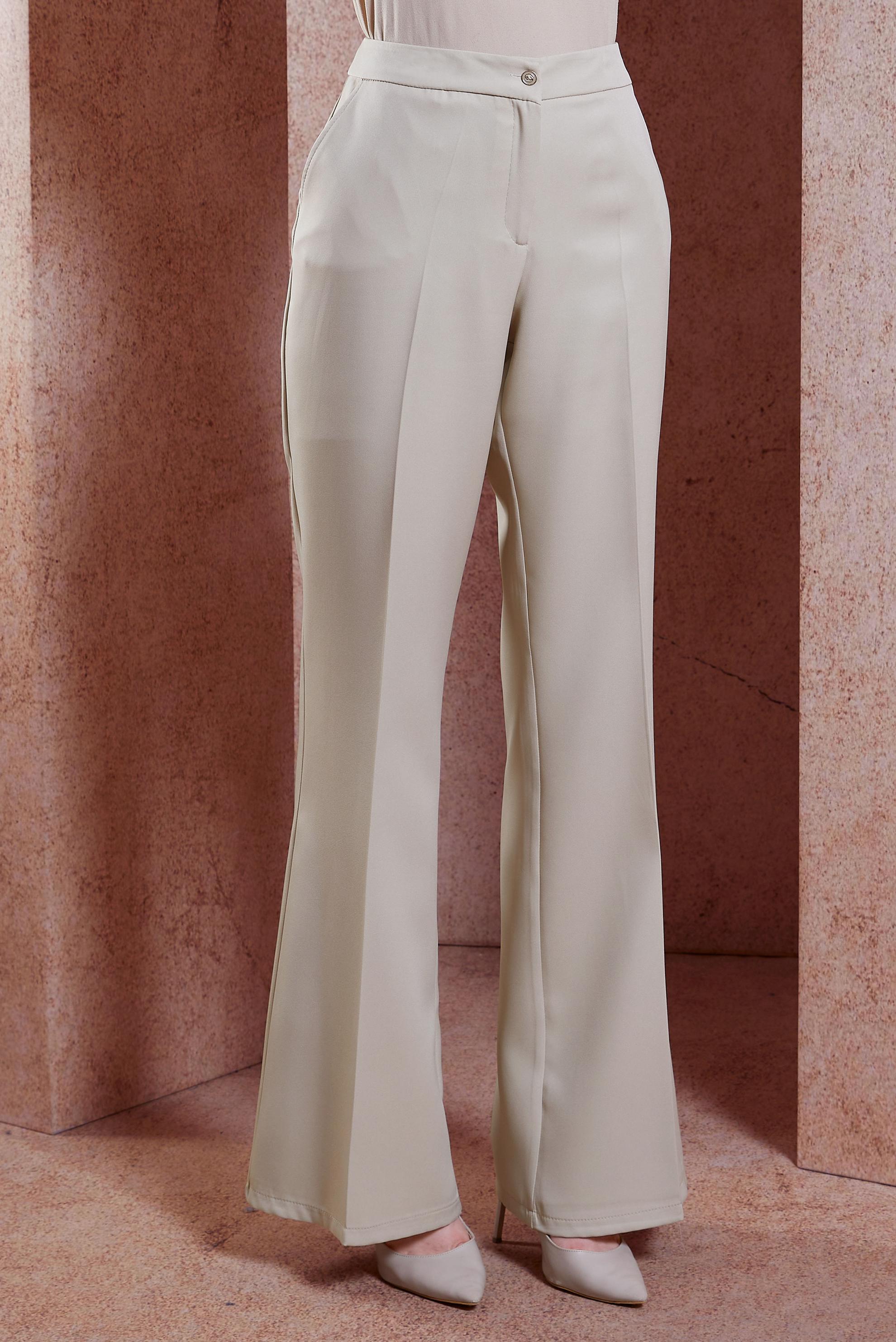 Tesettür giyim BEJ İSPANYOL PAÇA PANTOLON 70718