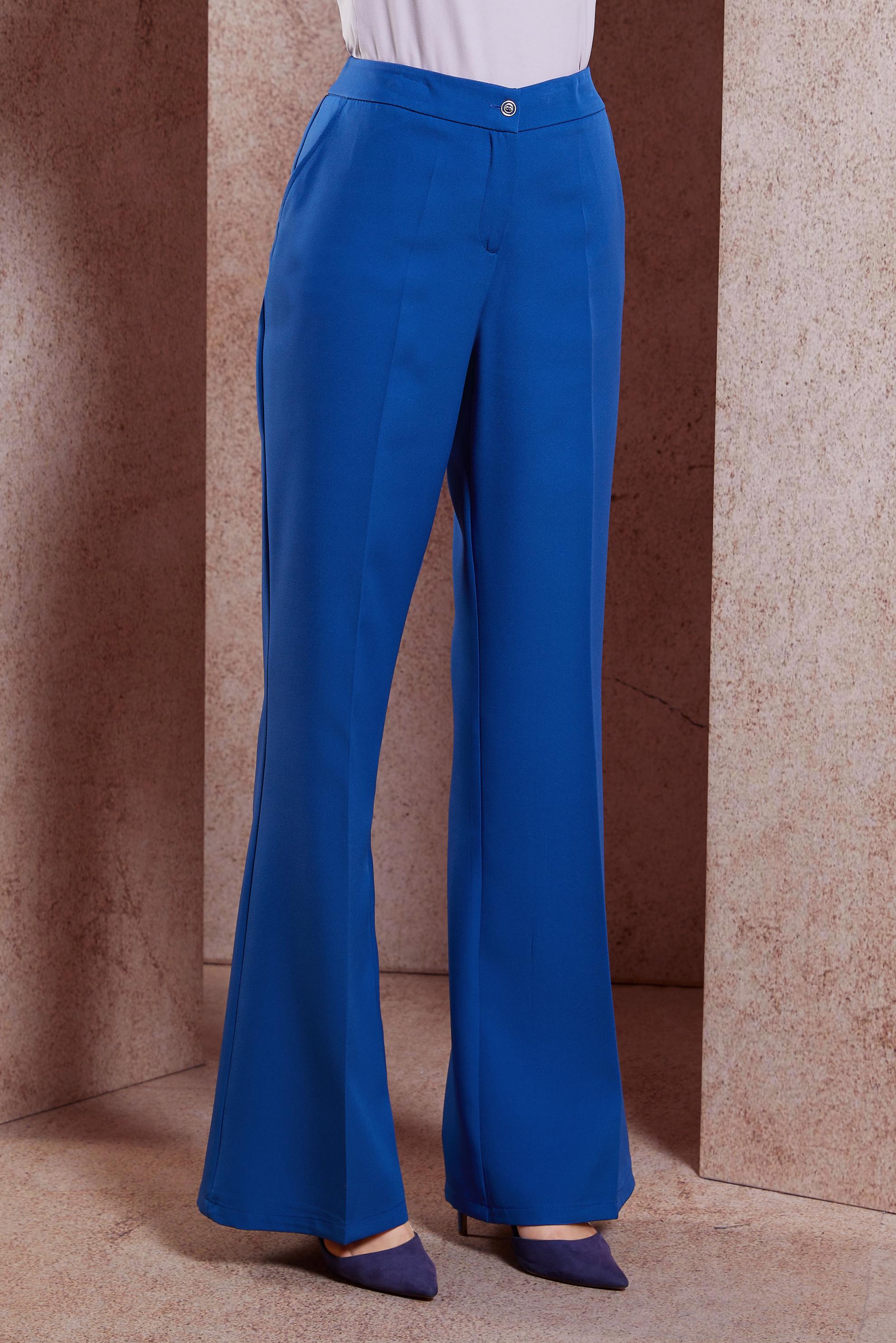 Tesettür giyim MAVİ İSPANYOL PAÇA PANTOLON 70718