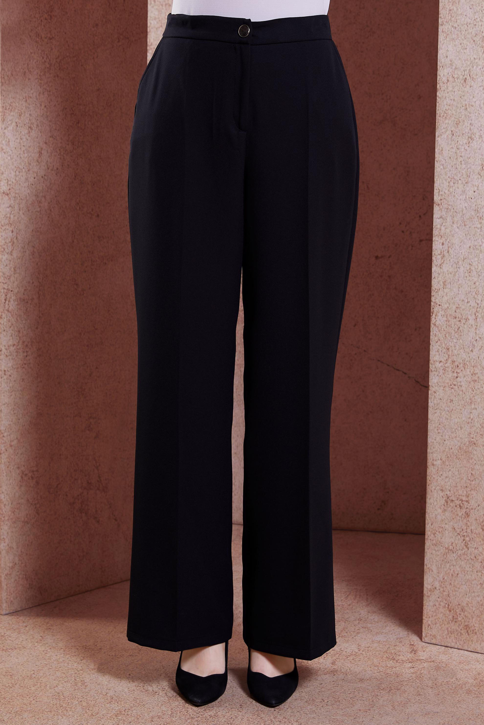 Tesettür giyim SİYAH GENİŞ PAÇA PANTOLON 70719