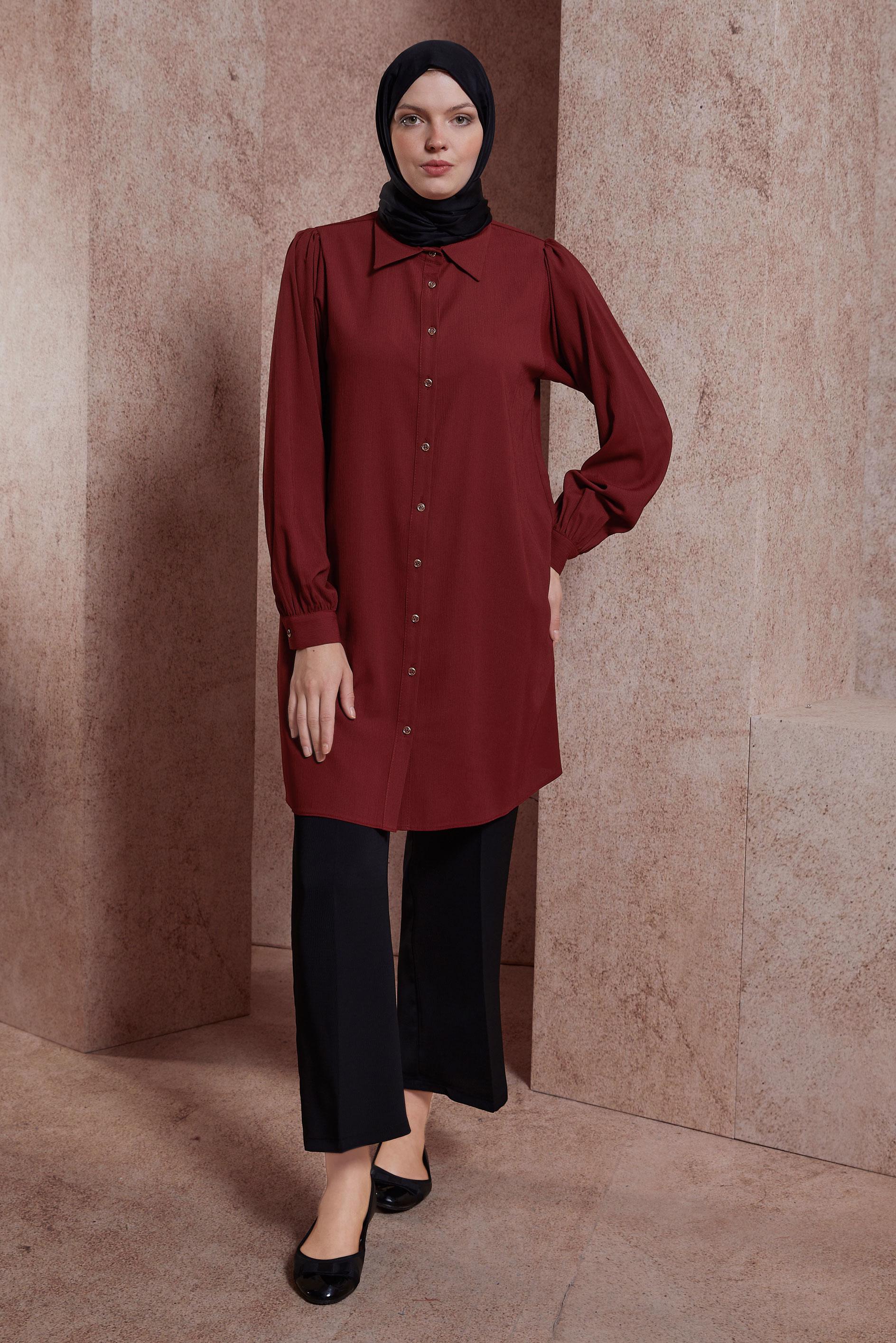 Tesettür giyim SİYAH BELİ LASTİKLİ PANTOLON 70720