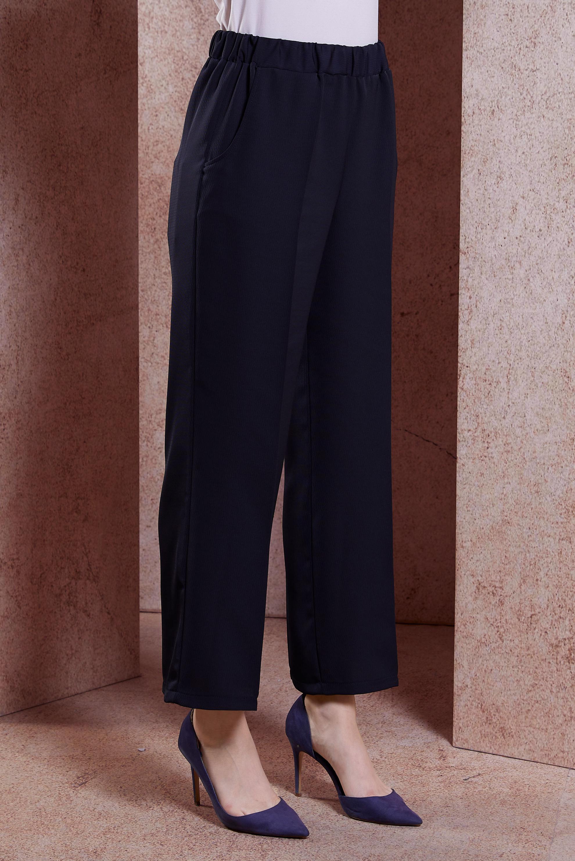 Tesettür giyim LACİVERT BELİ LASTİKLİ PANTOLON 70720