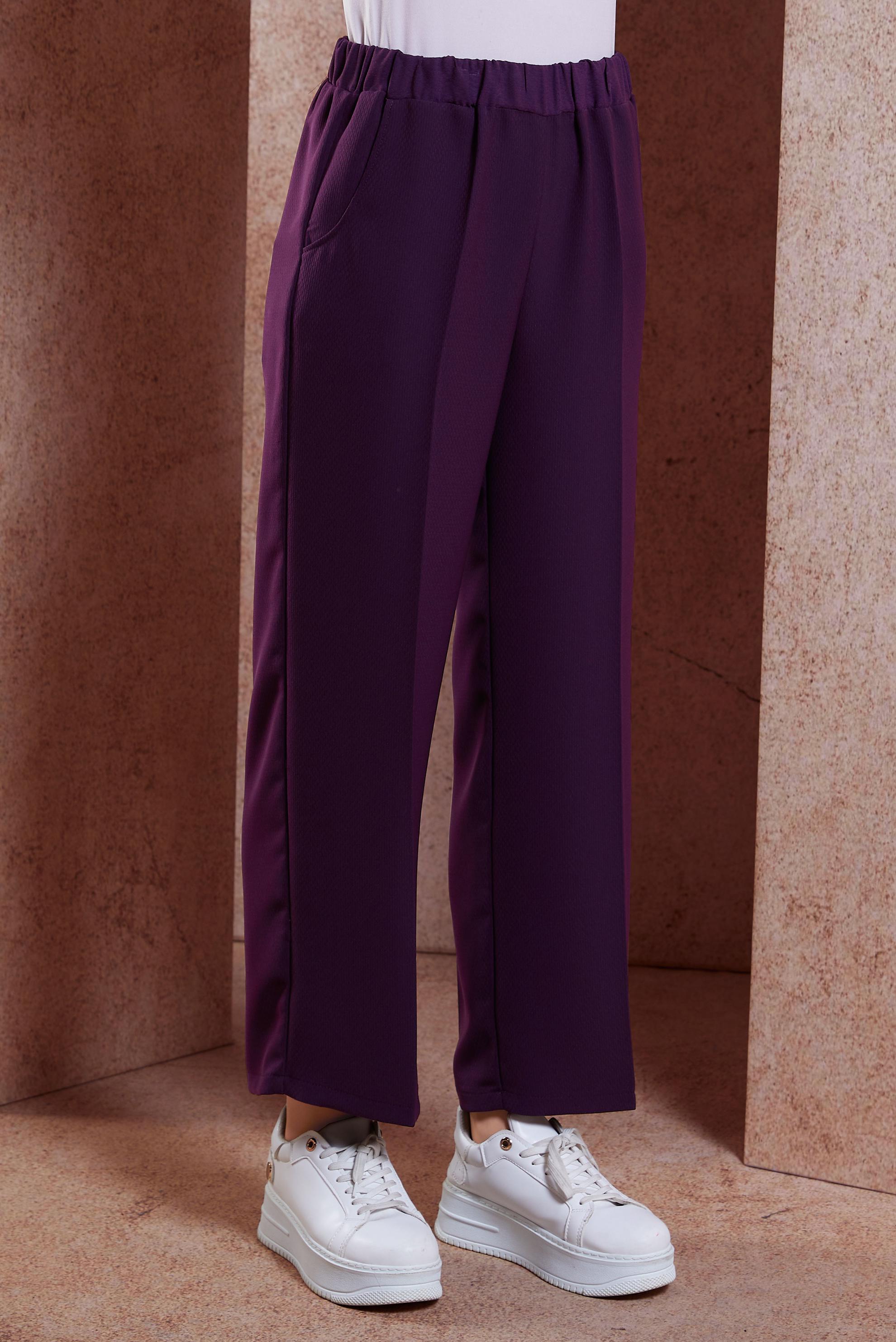 Tesettür giyim MÜRDÜM BELİ LASTİKLİ PANTOLON 70720-1