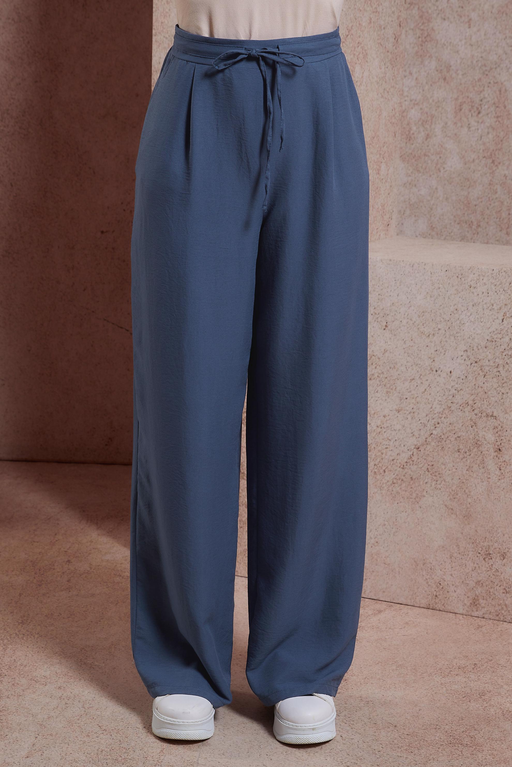 Tesettür giyim LACİVERT GENİŞ PAÇA PANTOLON 70722