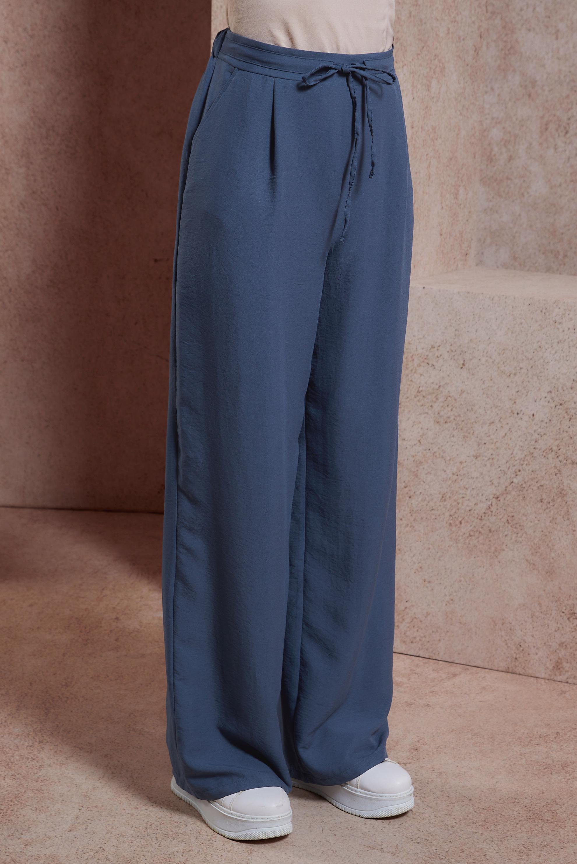 Tesettür giyim LACİVERT GENİŞ PAÇA PANTOLON 70722