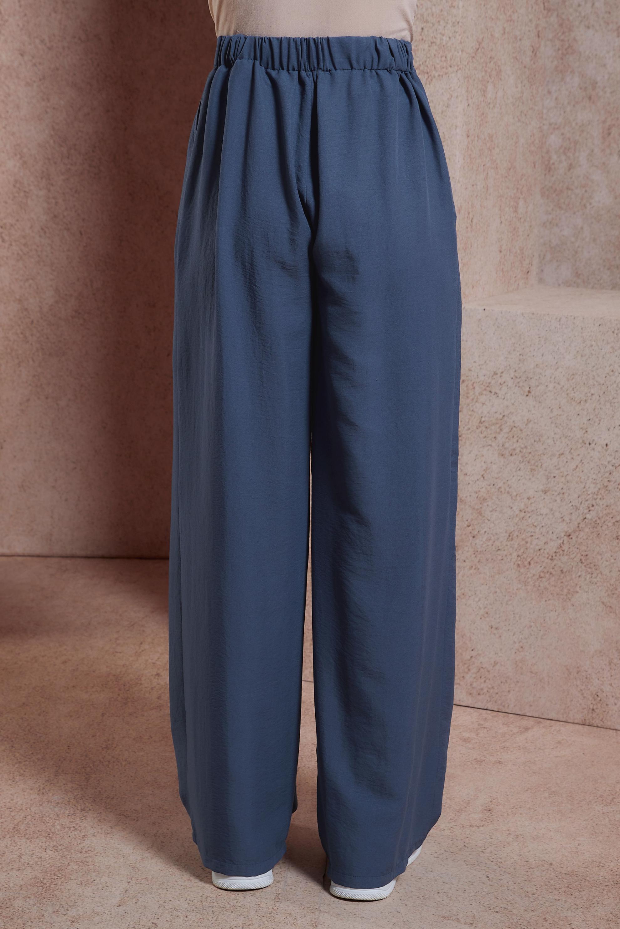 Tesettür giyim LACİVERT GENİŞ PAÇA PANTOLON 70722