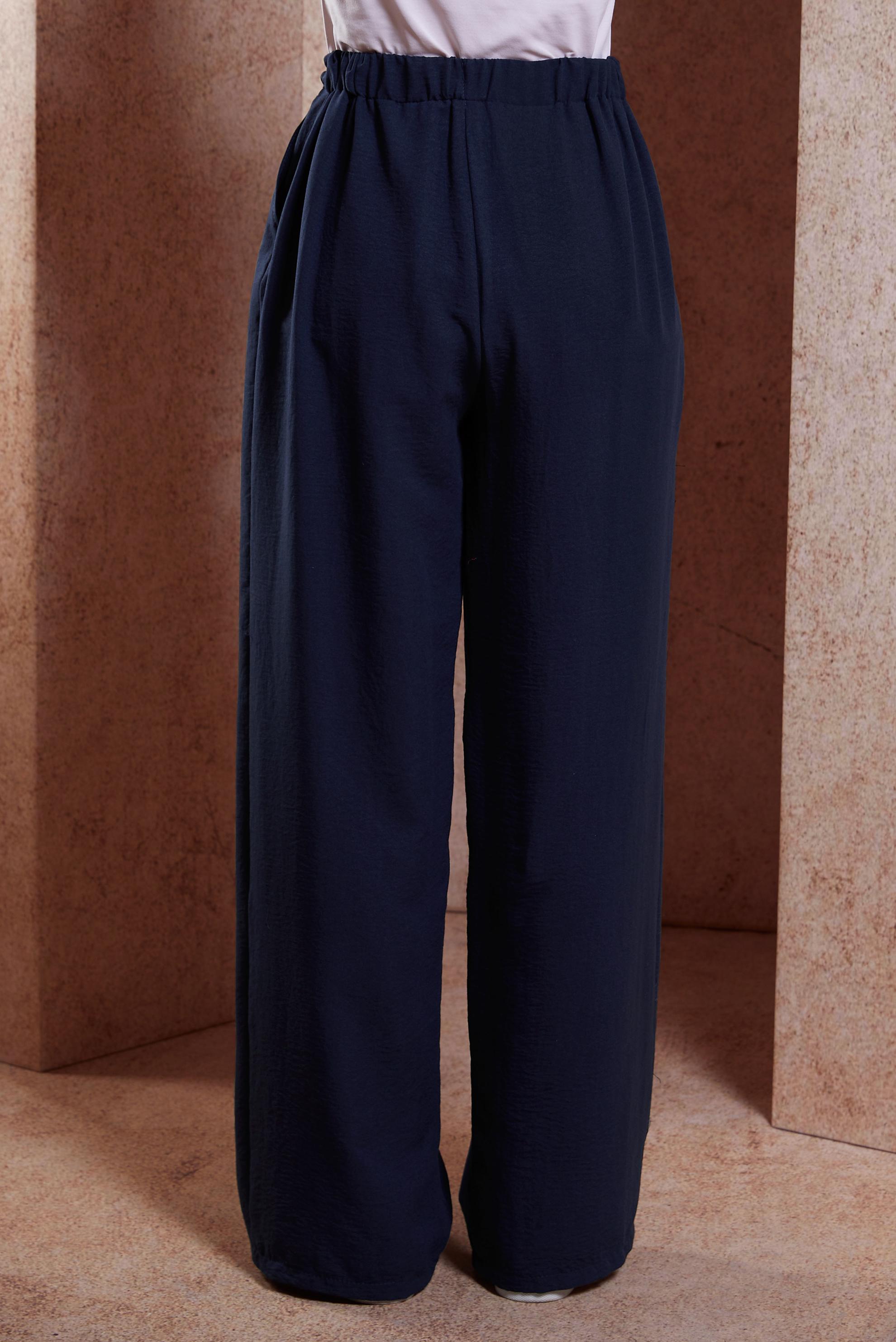 Tesettür giyim LACİVERT GENİŞ PAÇA PANTOLON 70722