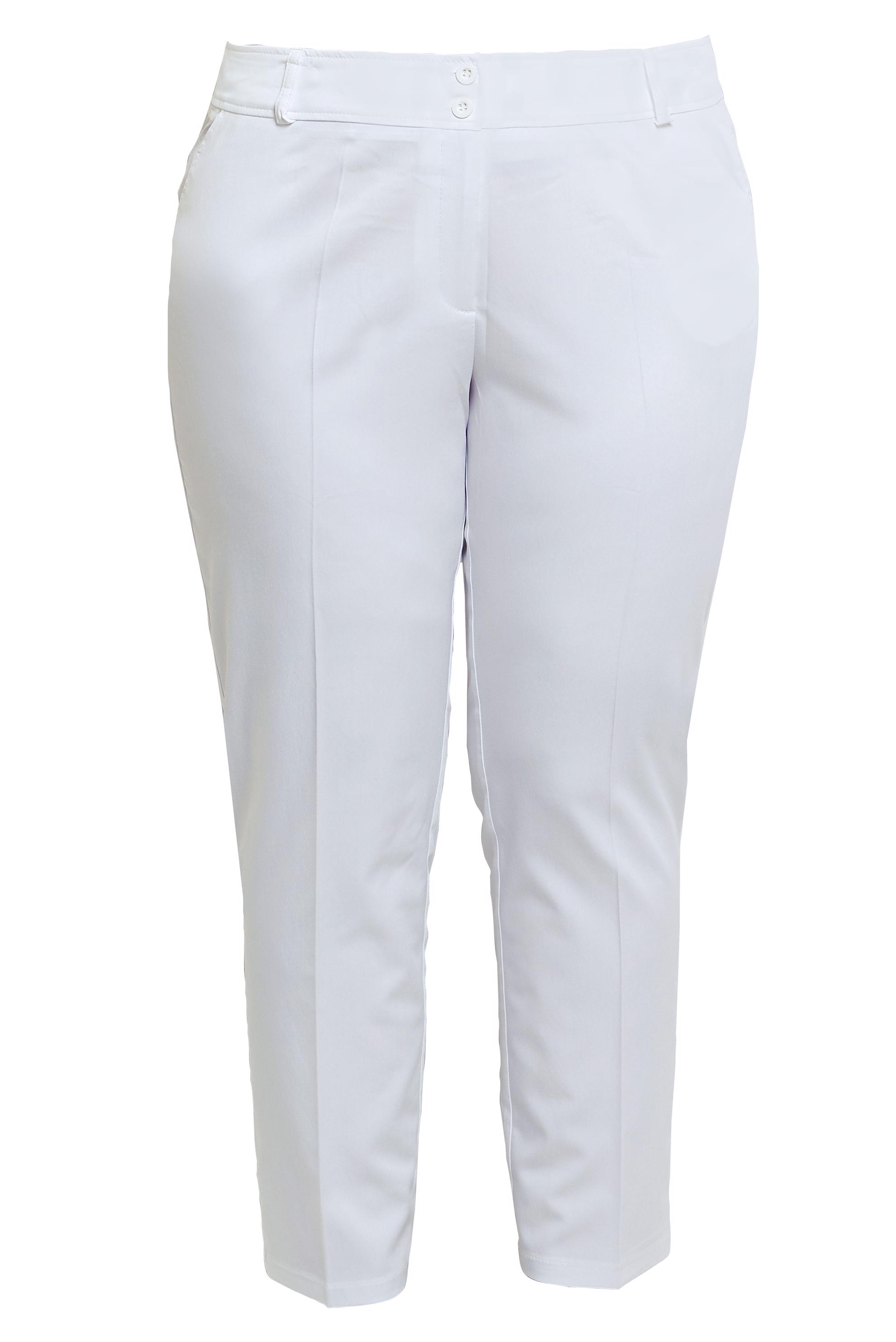 Vêtements hijab BLANC PANTALON COUPE DROITE GRANDE TAILLE 70723