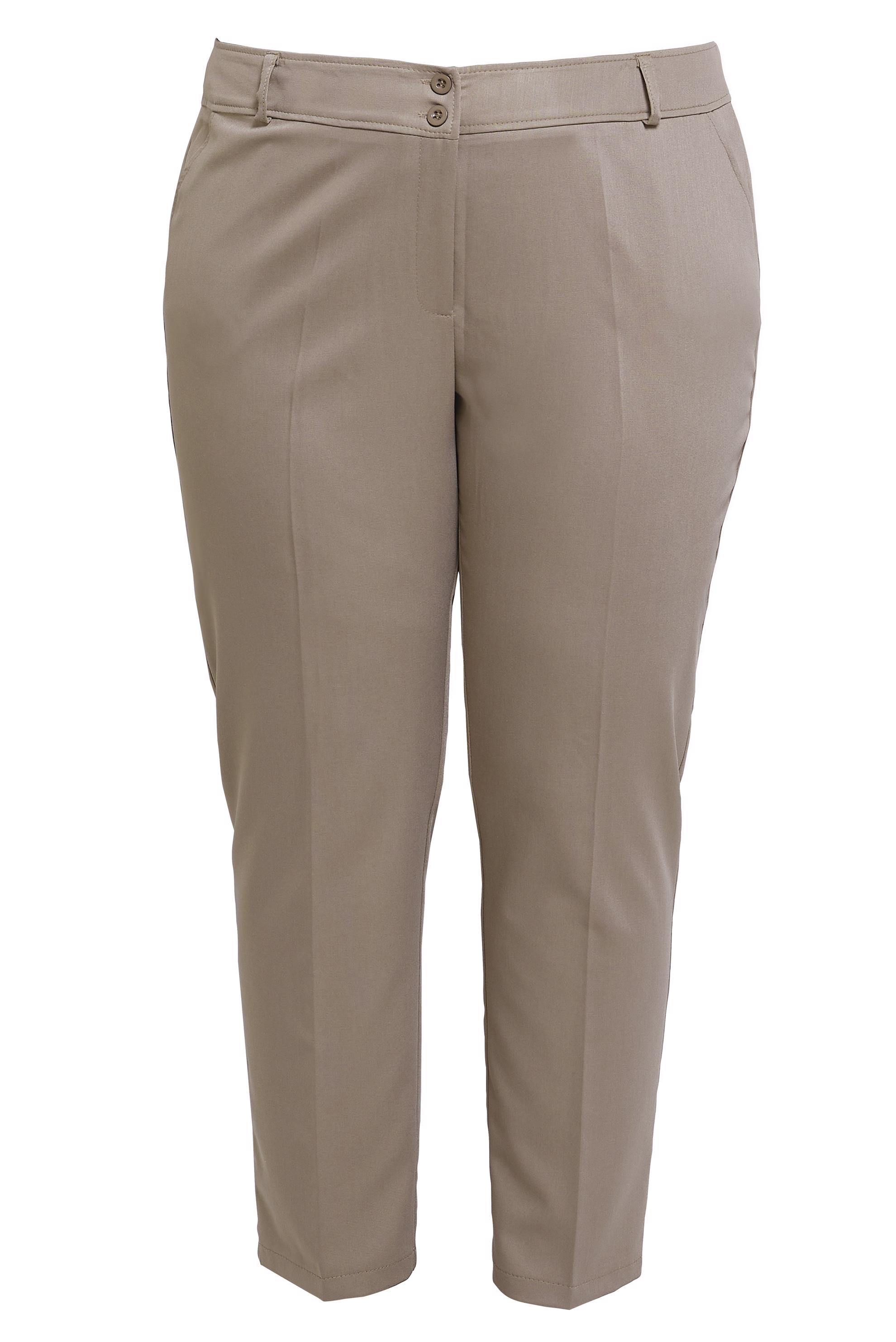 Vêtements hijab BEIGE PANTALON COUPE DROITE GRANDE TAILLE 70723