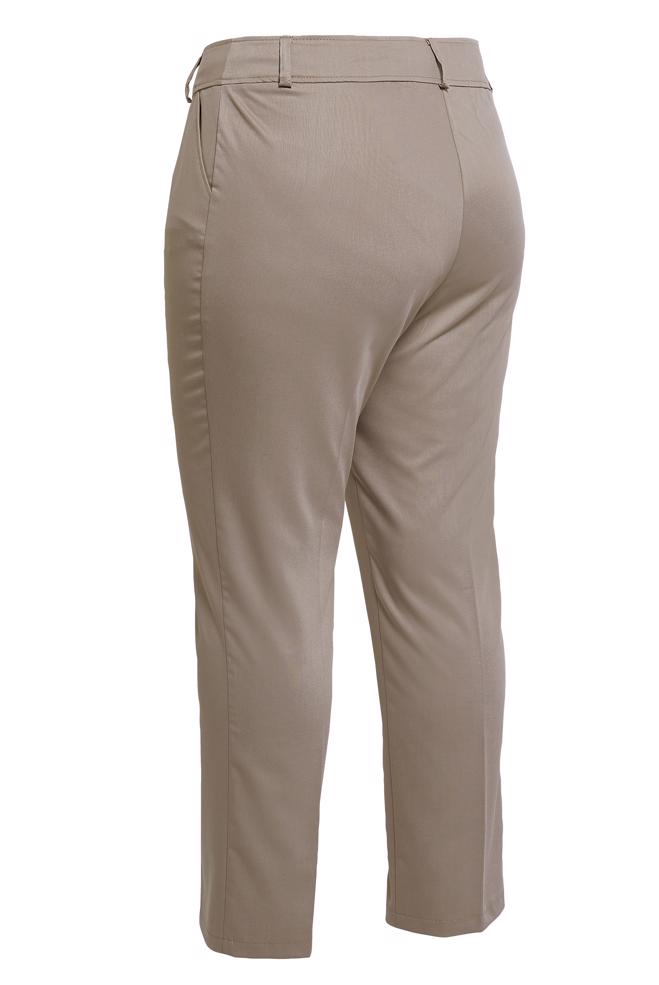 Tesettür giyim BEJ BÜYÜK BEDEN BORU PAÇA PANTOLON 70723 - ALVİNA