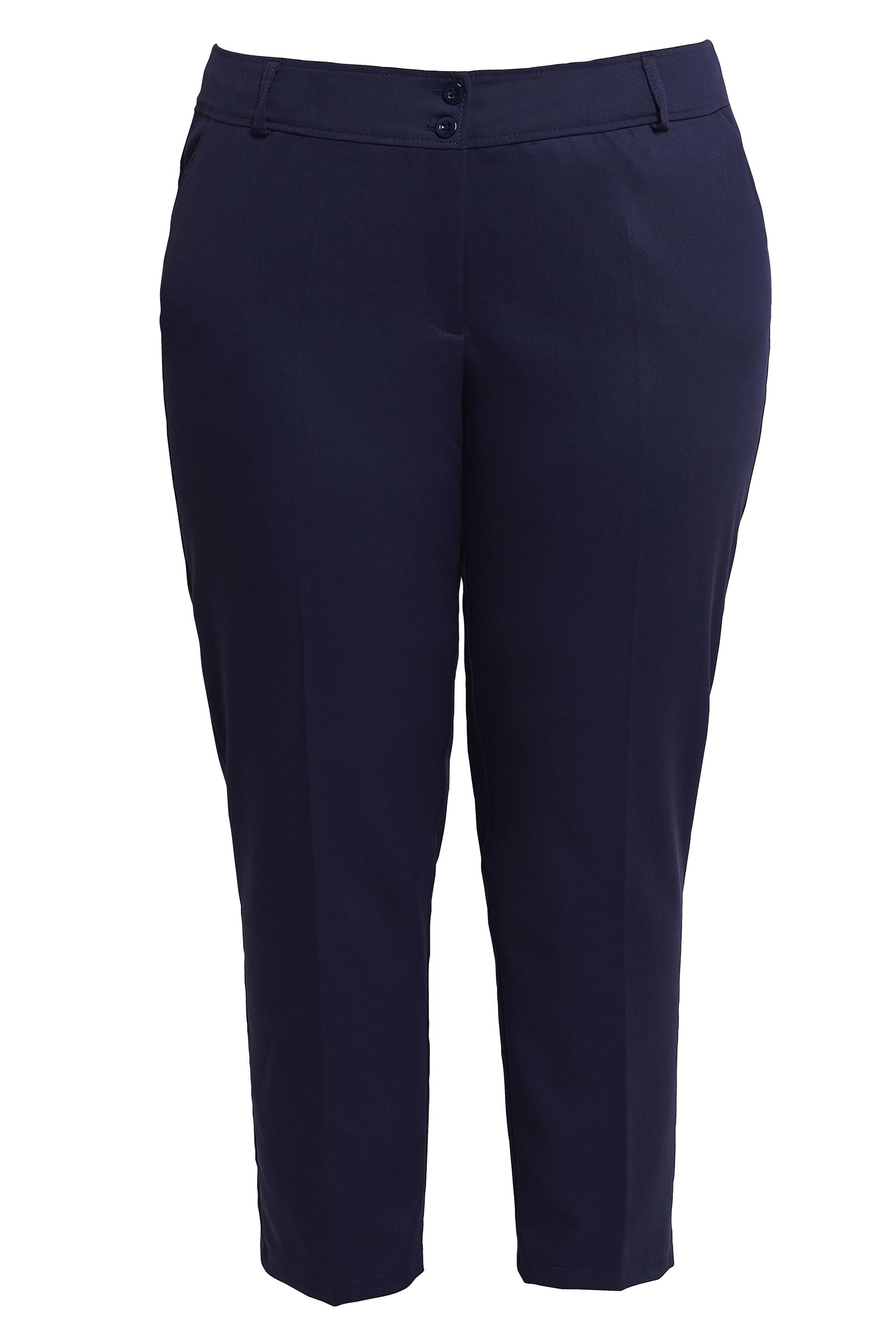 Vêtements hijab BLEU MARINE PANTALON COUPE DROITE GRANDE TAILLE 70723