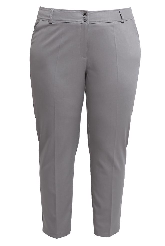 Tesettür giyim VİZON BÜYÜK BEDEN BORU PAÇA PANTOLON 70723 - ALVİNA