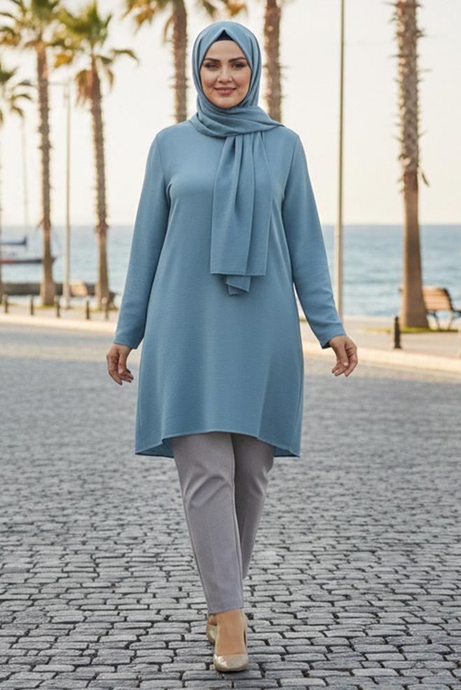 Vêtements hijab VISON PANTALON COUPE DROITE GRANDE TAILLE 70723 - ALVİNA