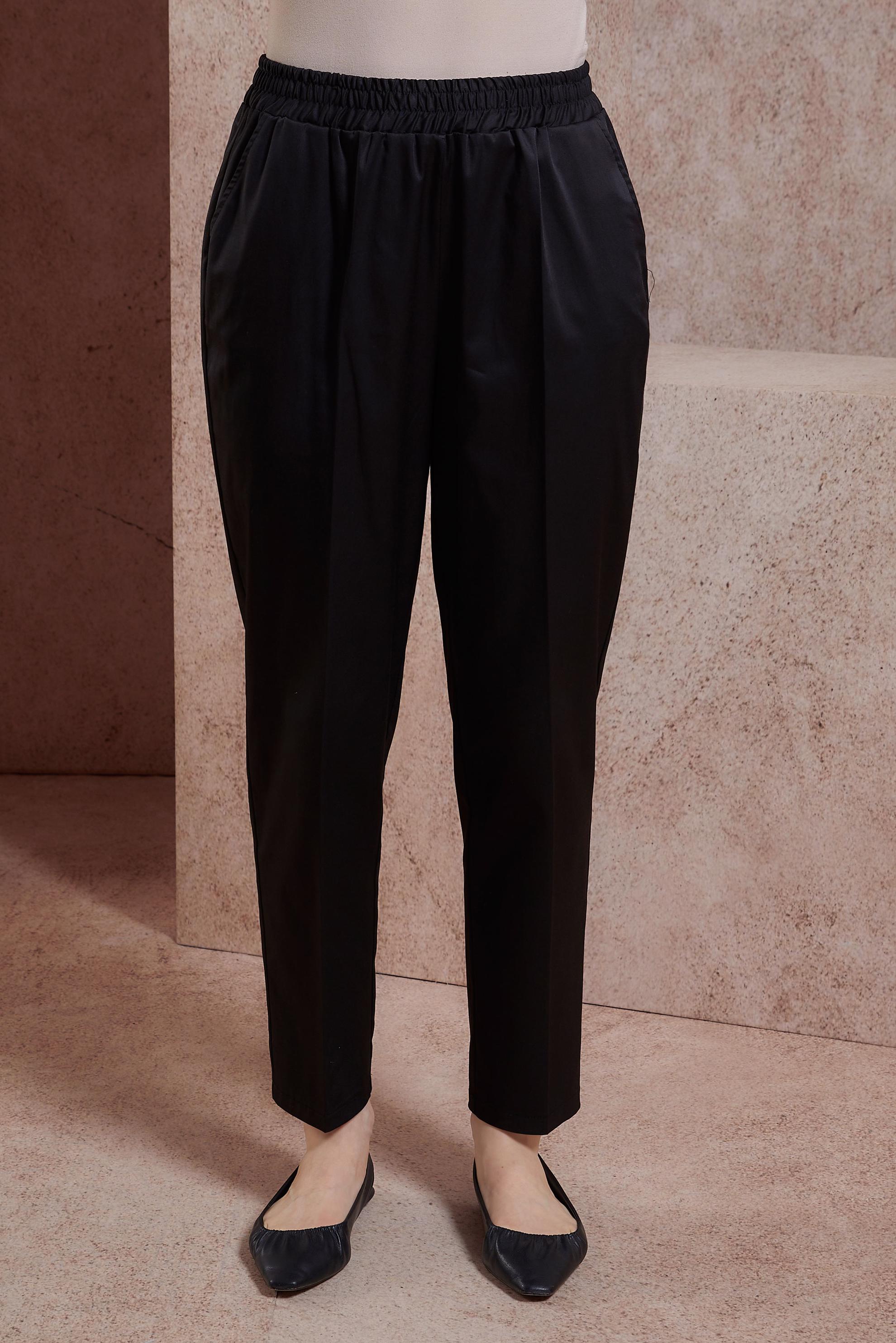 Vêtements hijab NOIR PANTALON TAILLE ÉLASTIQUE 70724