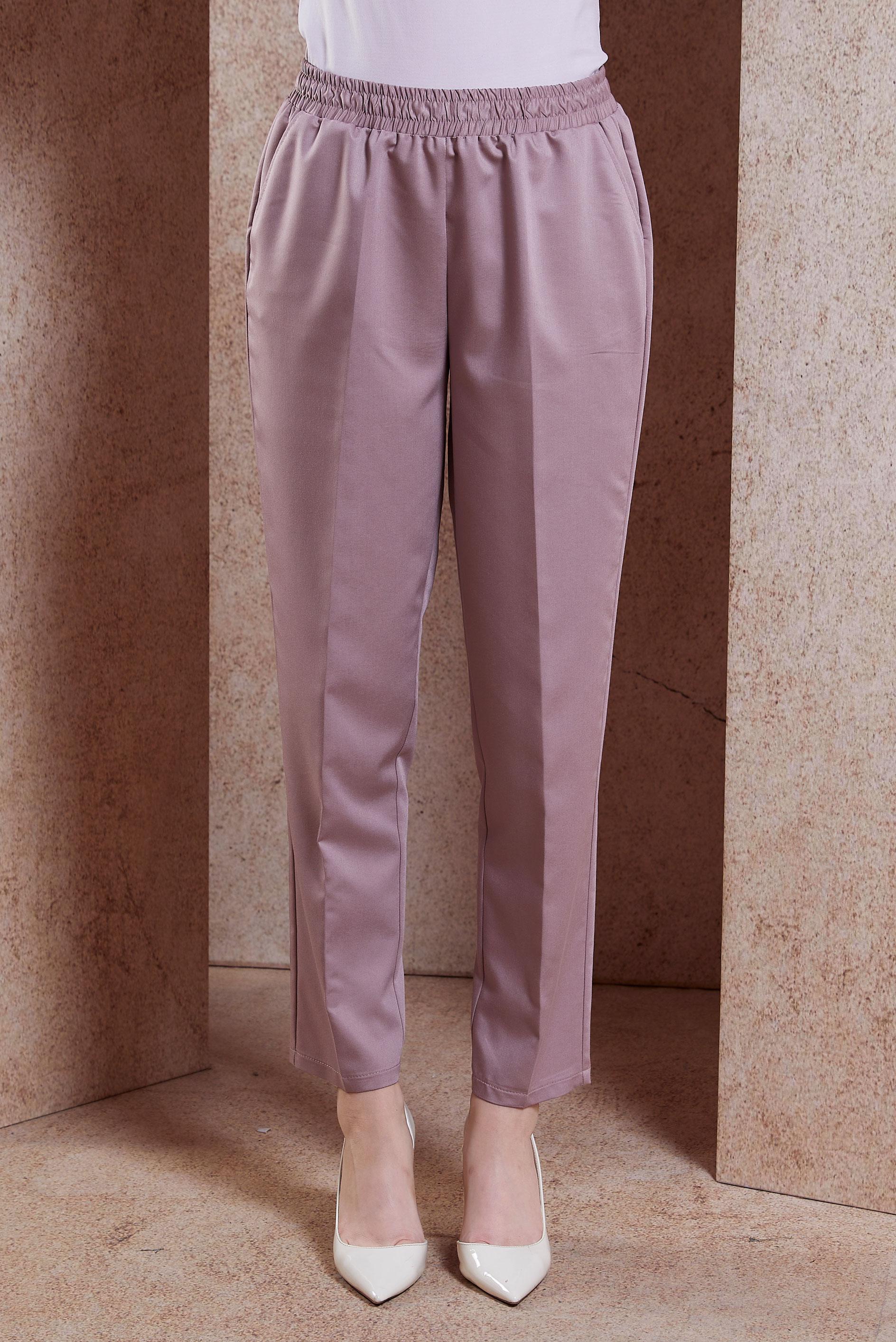 Tesettür giyim PUDRA BELİ LASTİKLİ PANTOLON 70724