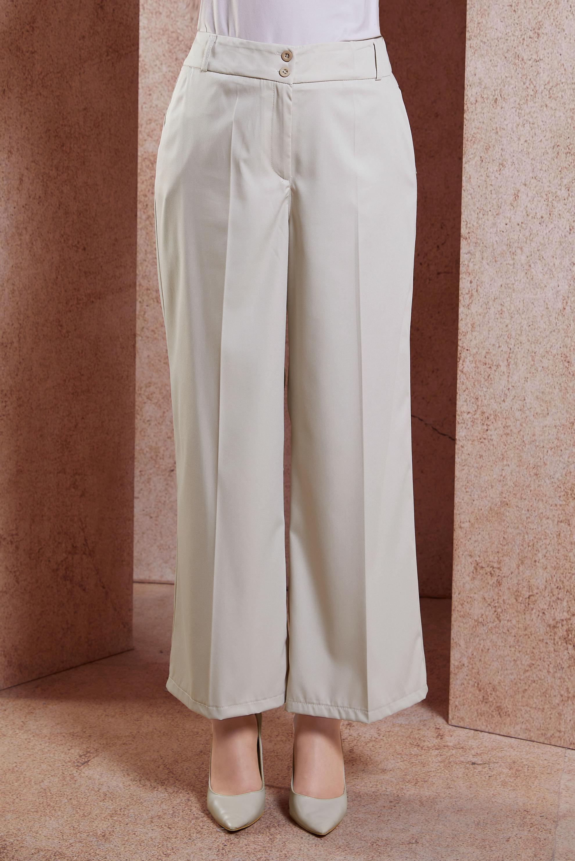 Vêtements hijab BEIGE PANTALON À JAMBES LARGES 70725