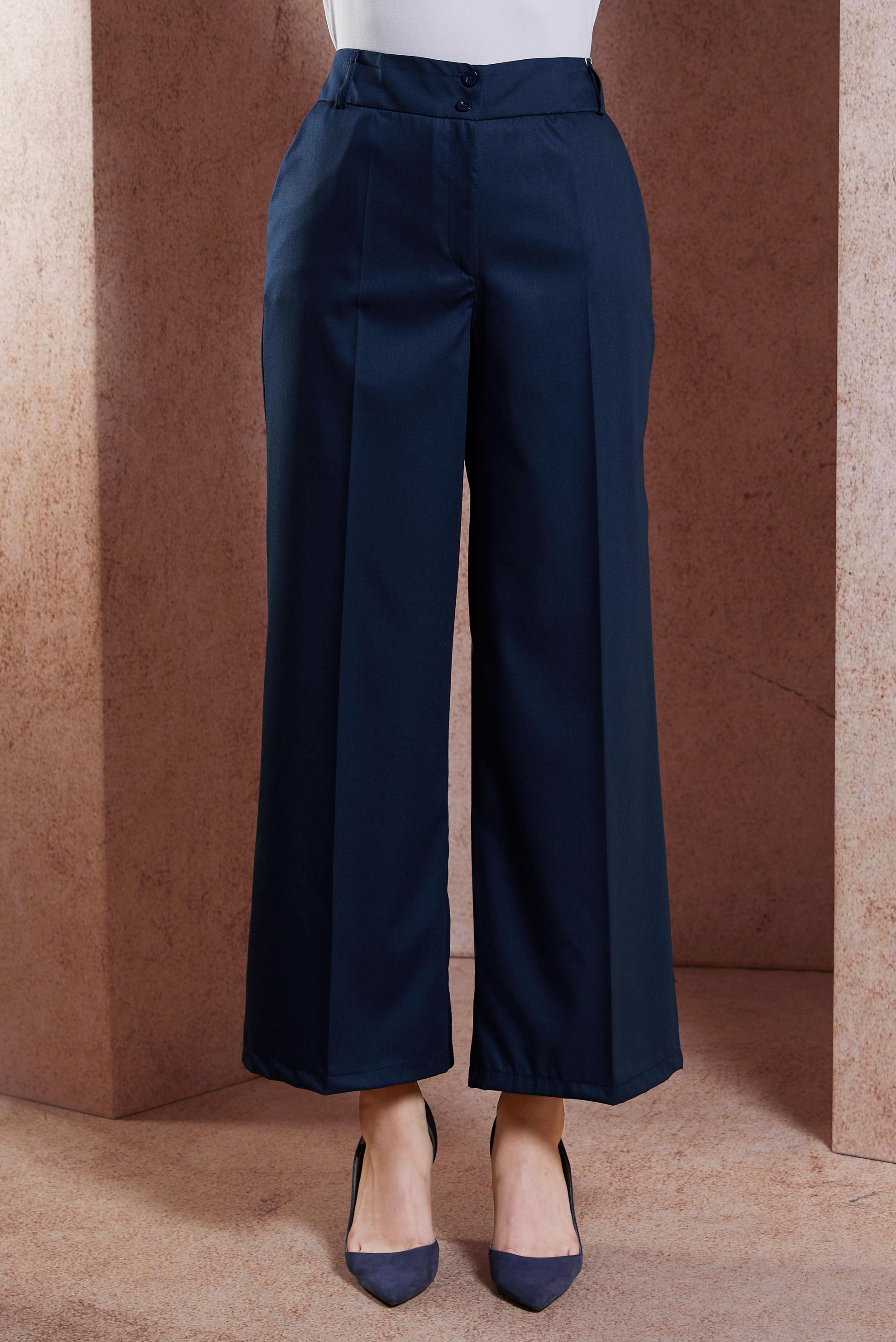 Vêtements hijab BLEU MARINE PANTALON À JAMBES LARGES 70725