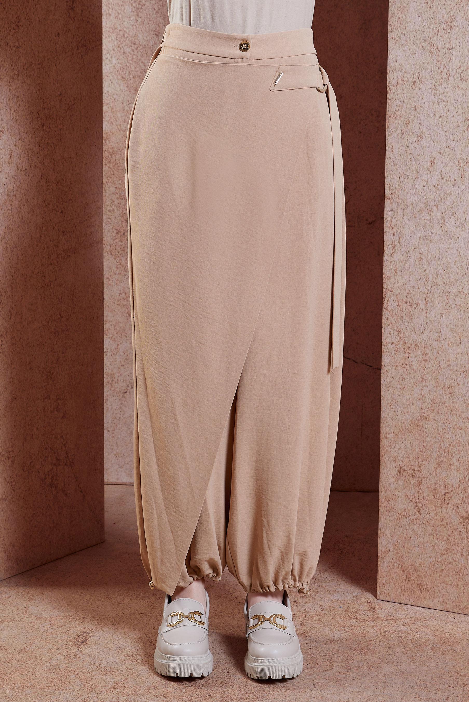 Tesettür giyim TABA ŞALVAR KESİM PANTOLON 70726