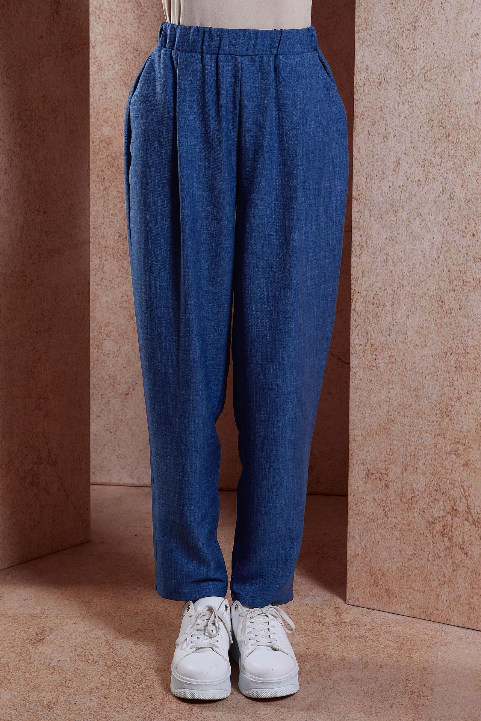 Tesettür giyim LACİVERT BELİ LASTİKLİ PANTOLON 70727