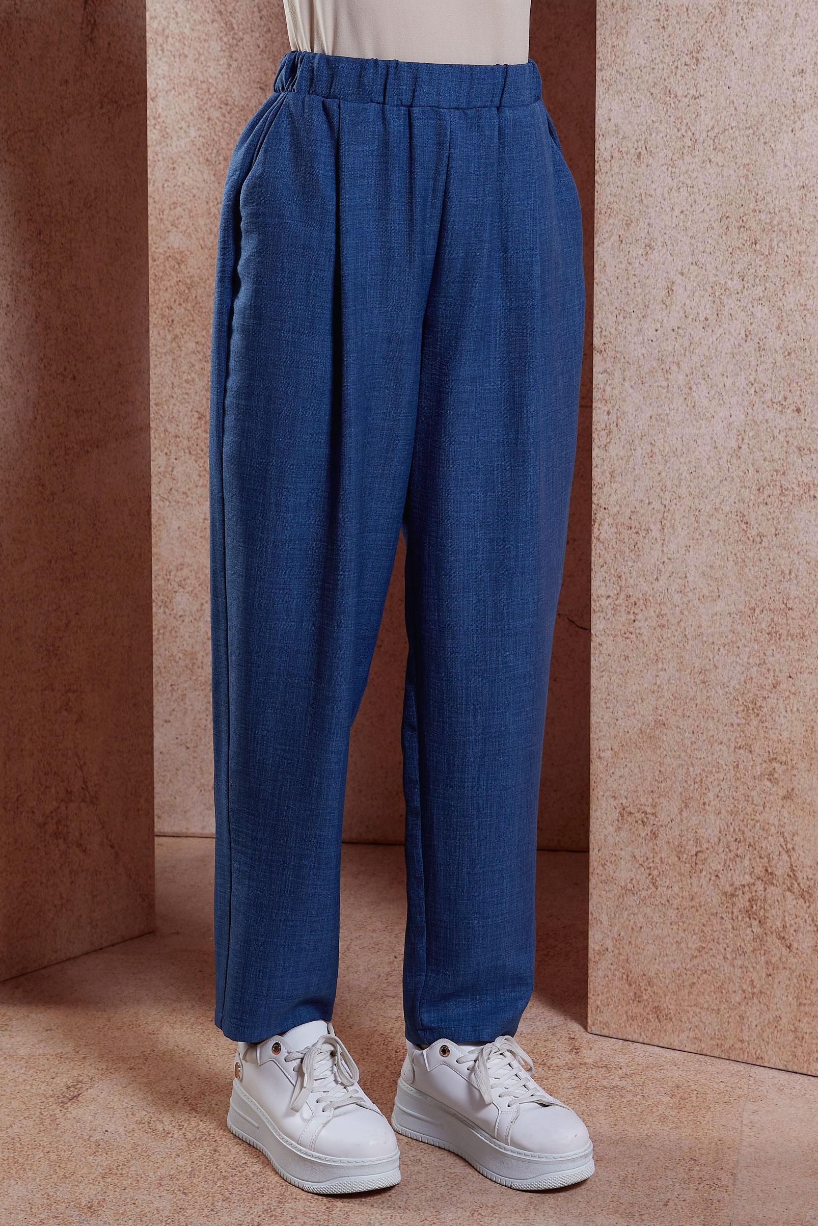 Tesettür giyim LACİVERT BELİ LASTİKLİ PANTOLON 70727