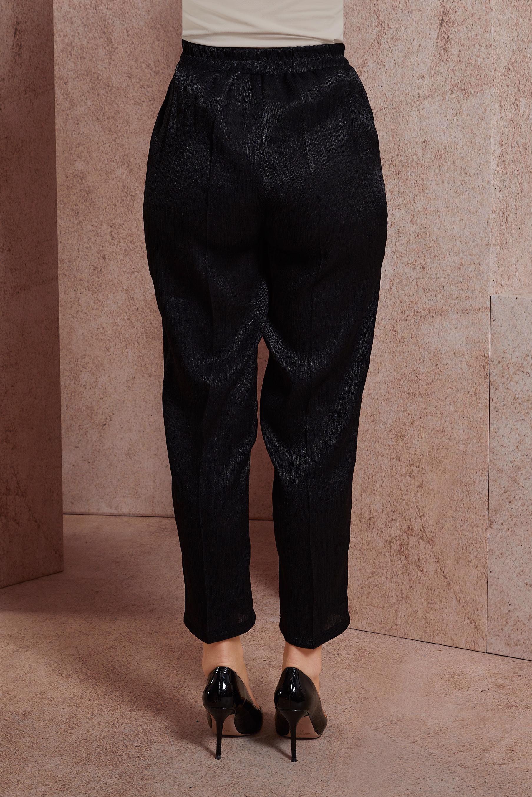 Tesettür giyim SİYAH SATEN YÜZLÜ BÜRÜMCÜK PANTOLON 70728