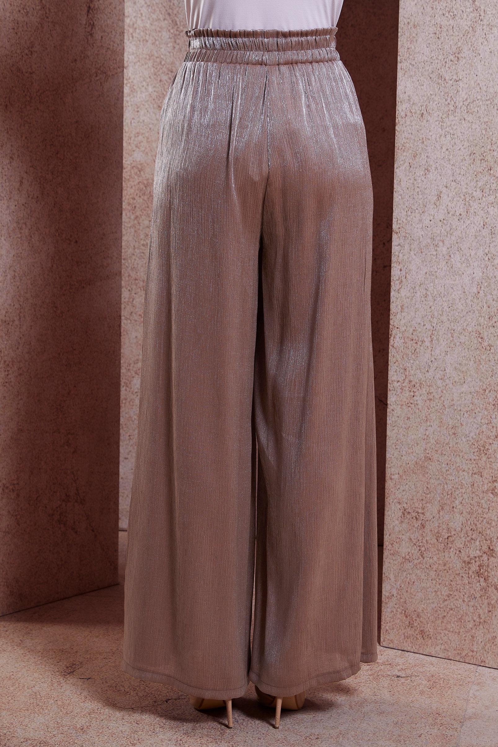 Tesettür giyim KAHVE SATEN DOKULU BÜRÜMCÜK PANTOLON 70731