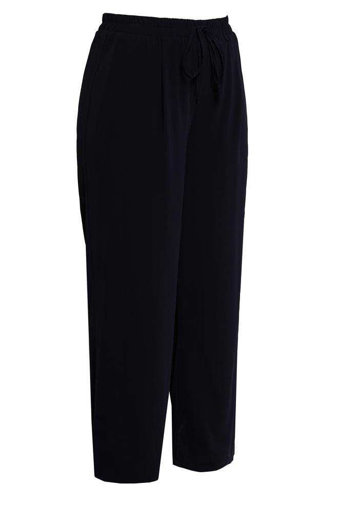 Tesettür giyim SİYAH BÜYÜK BEDEN BELİ LASTİKLİ PANTOLON 70732 - ALVİNA