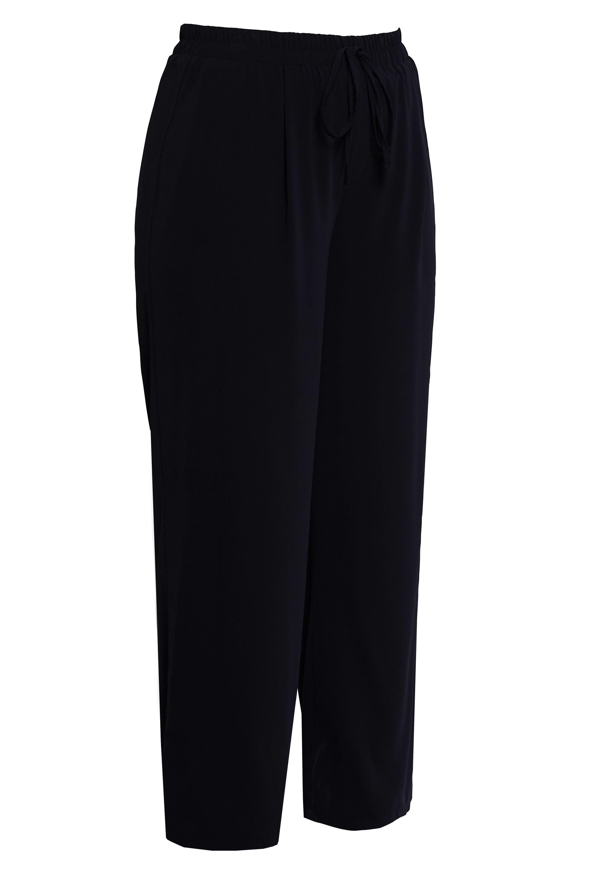 Tesettür giyim SİYAH BÜYÜK BEDEN BELİ LASTİKLİ PANTOLON 70732