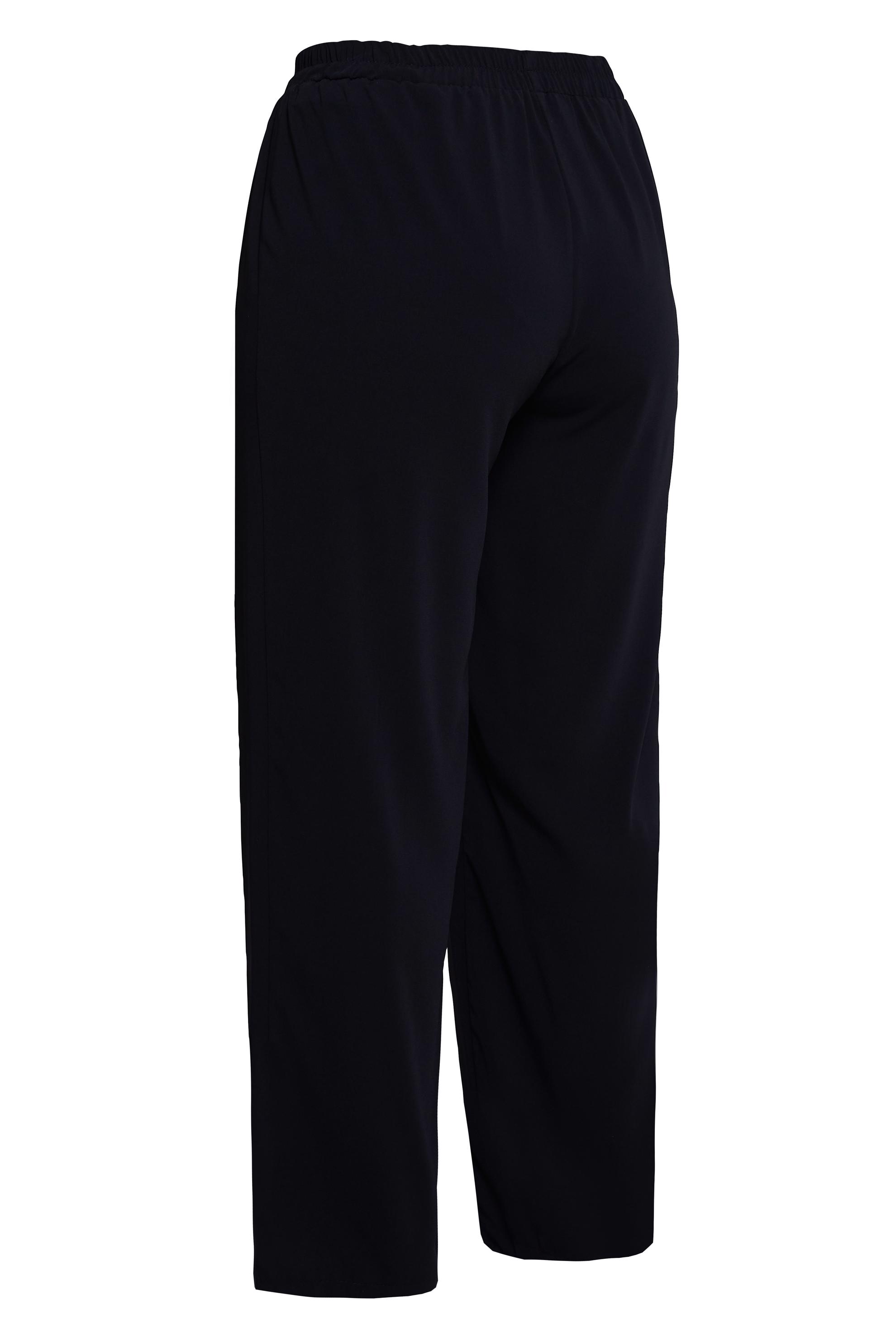 Tesettür giyim SİYAH BÜYÜK BEDEN BELİ LASTİKLİ PANTOLON 70732