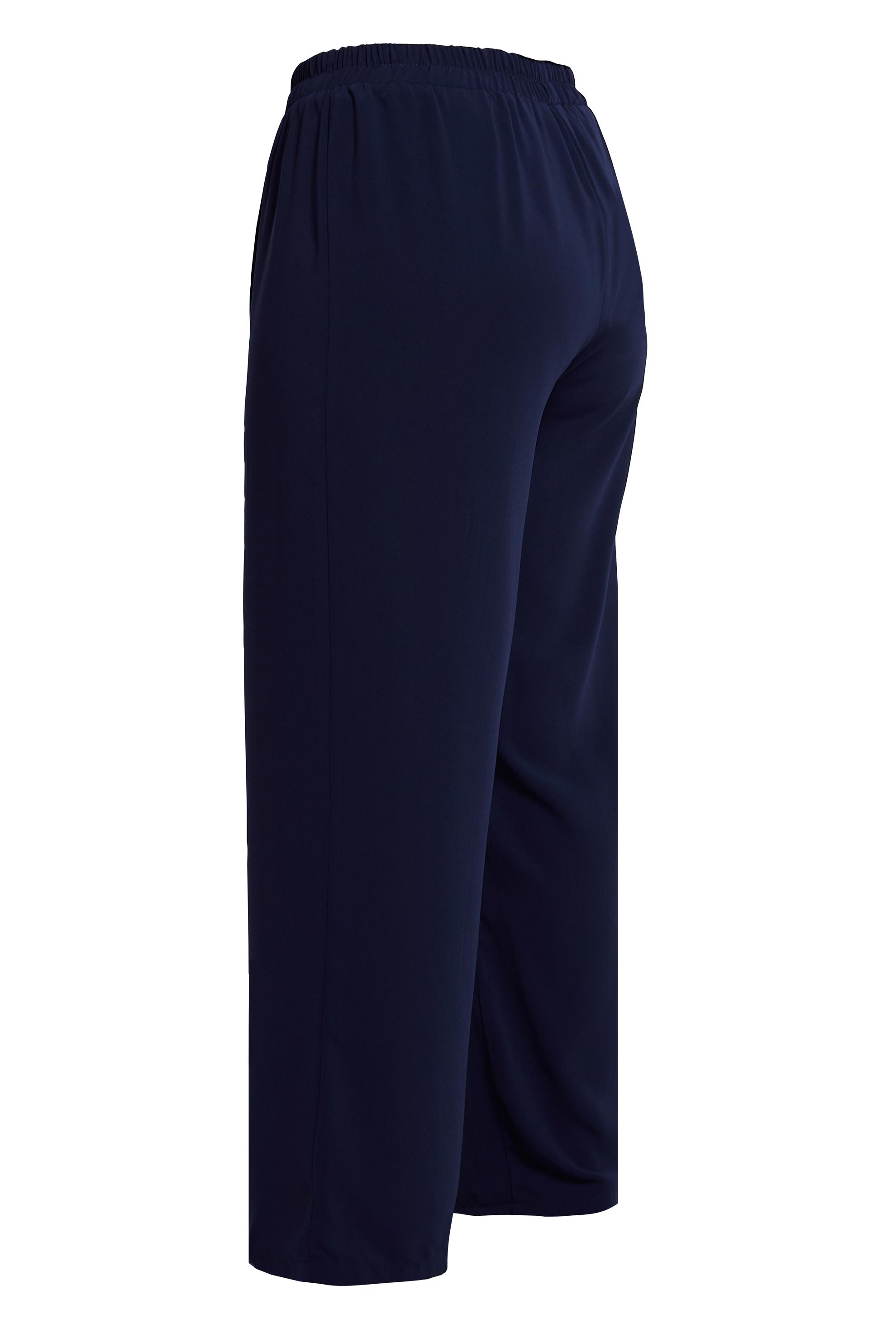 Tesettür giyim LACİVERT BÜYÜK BEDEN BELİ LASTİKLİ PANTOLON 70732