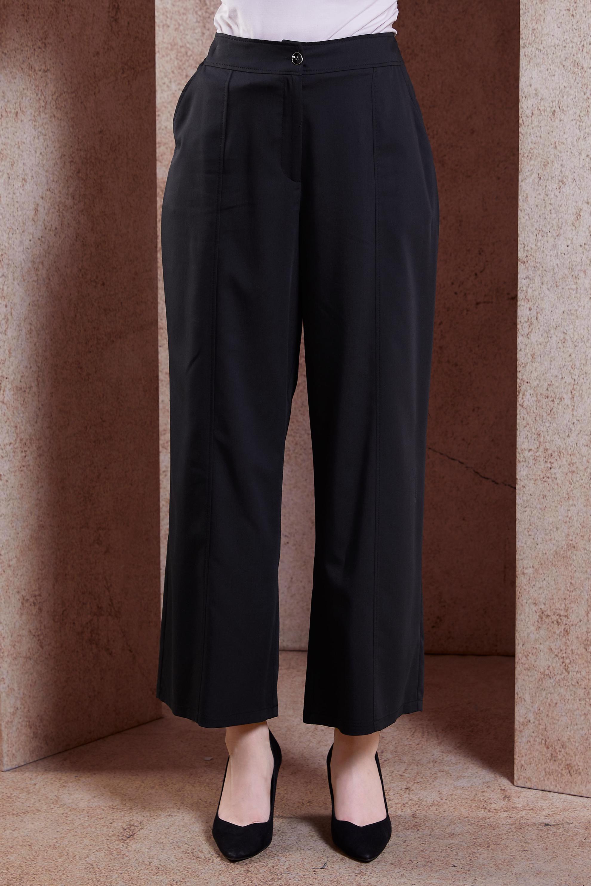 Tesettür giyim SİYAH GENİŞ PAÇA BÜYÜK BEDEN PANTOLON 70735