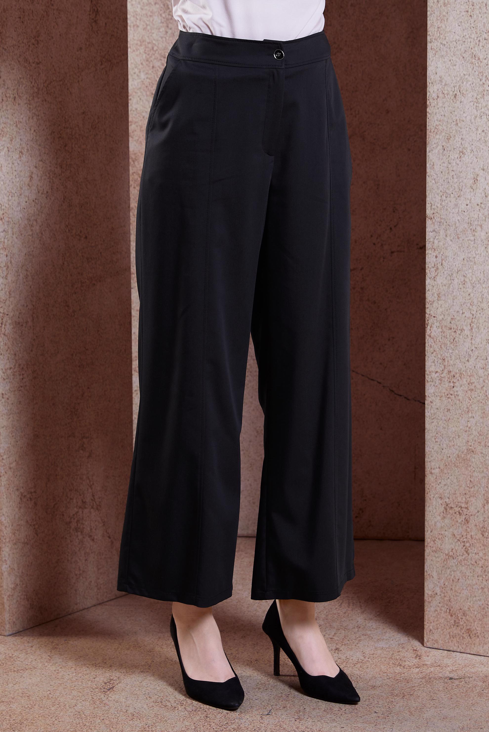 Tesettür giyim SİYAH GENİŞ PAÇA BÜYÜK BEDEN PANTOLON 70735