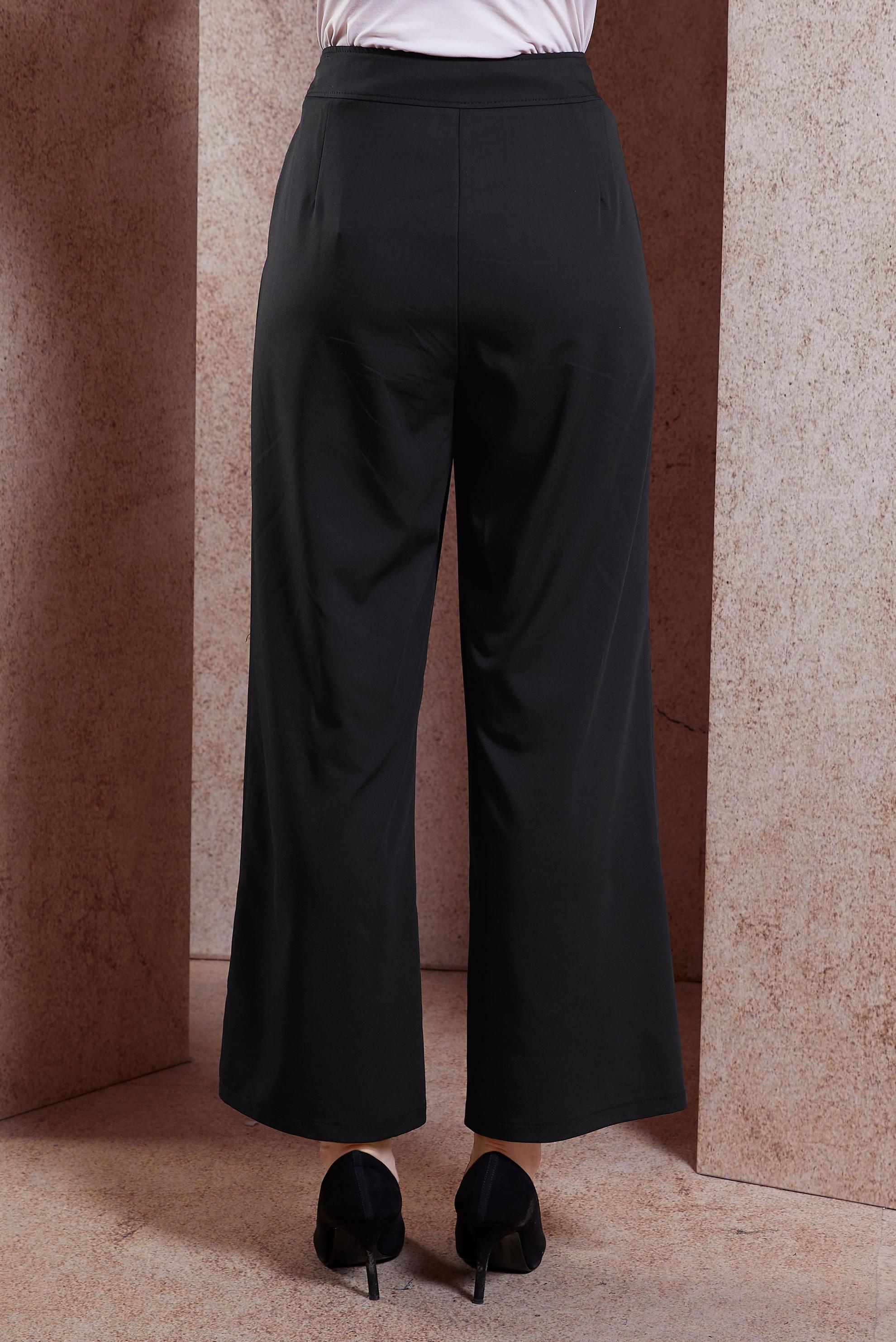 Tesettür giyim SİYAH GENİŞ PAÇA BÜYÜK BEDEN PANTOLON 70735