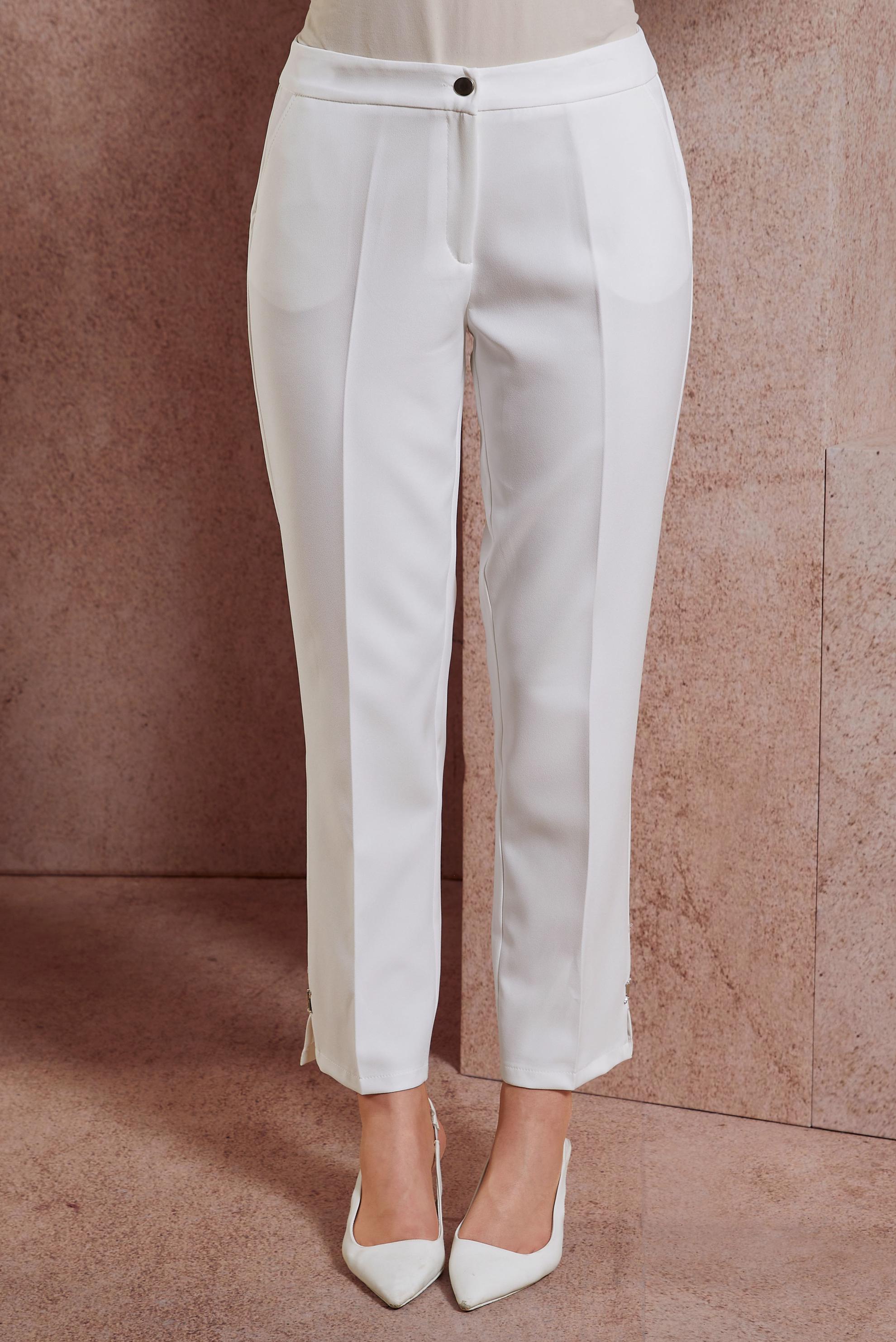 Tesettür giyim BEYAZ DAR PAÇA PANTOLON 70737